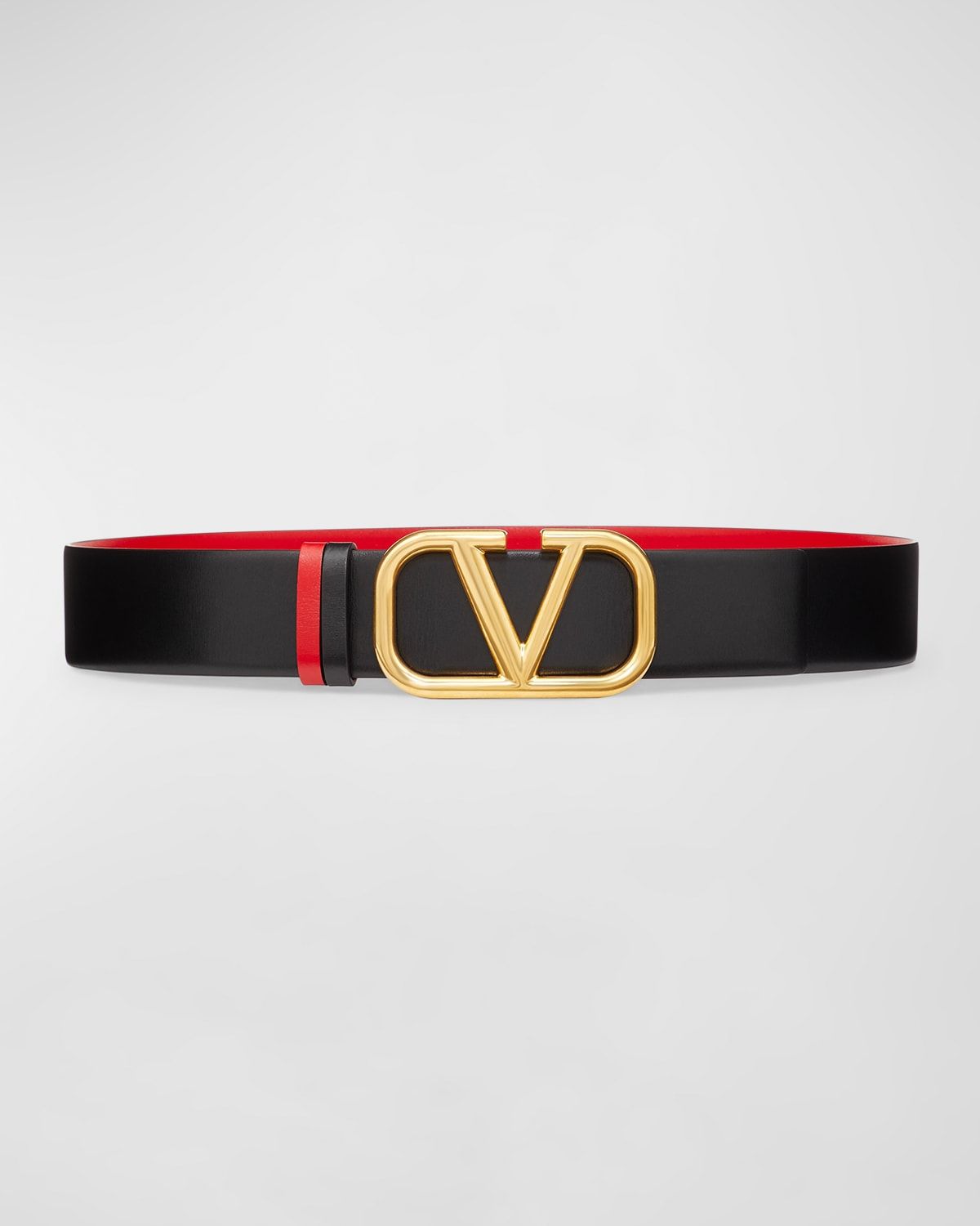 VLogo Signature Reversible Leather Belt, 40mm