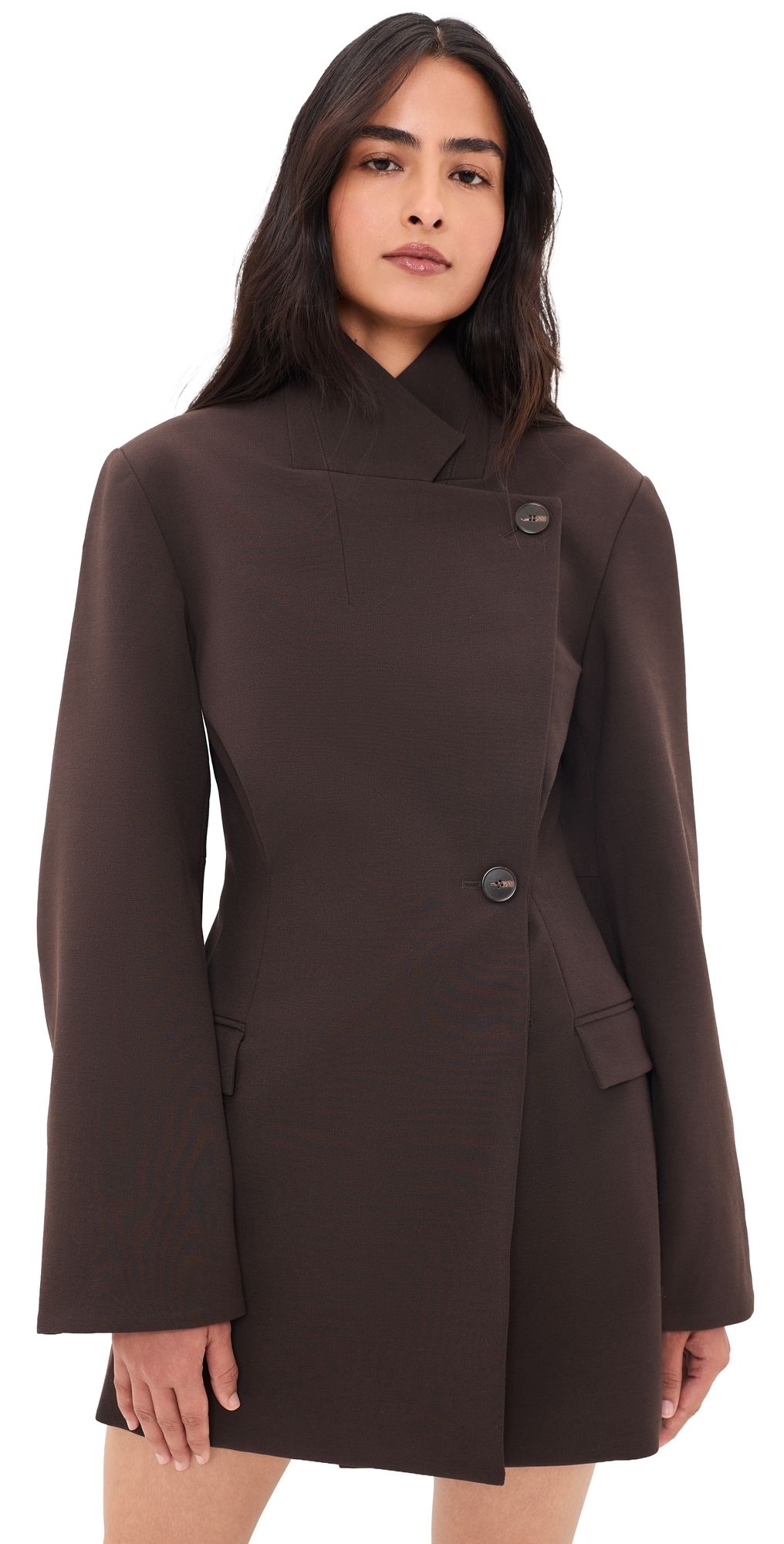 SIR. Astrine Tailored Mini Dress Coffee 0