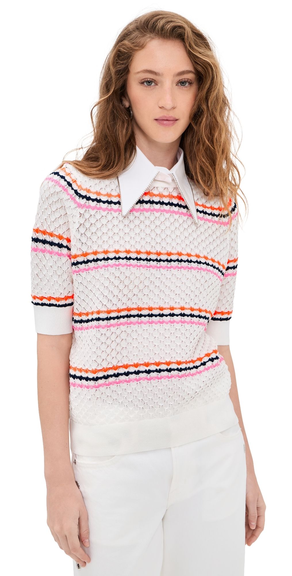 ESSENTIEL ANTWERP Jantasy Pullover with Collar Combo5 Off White S