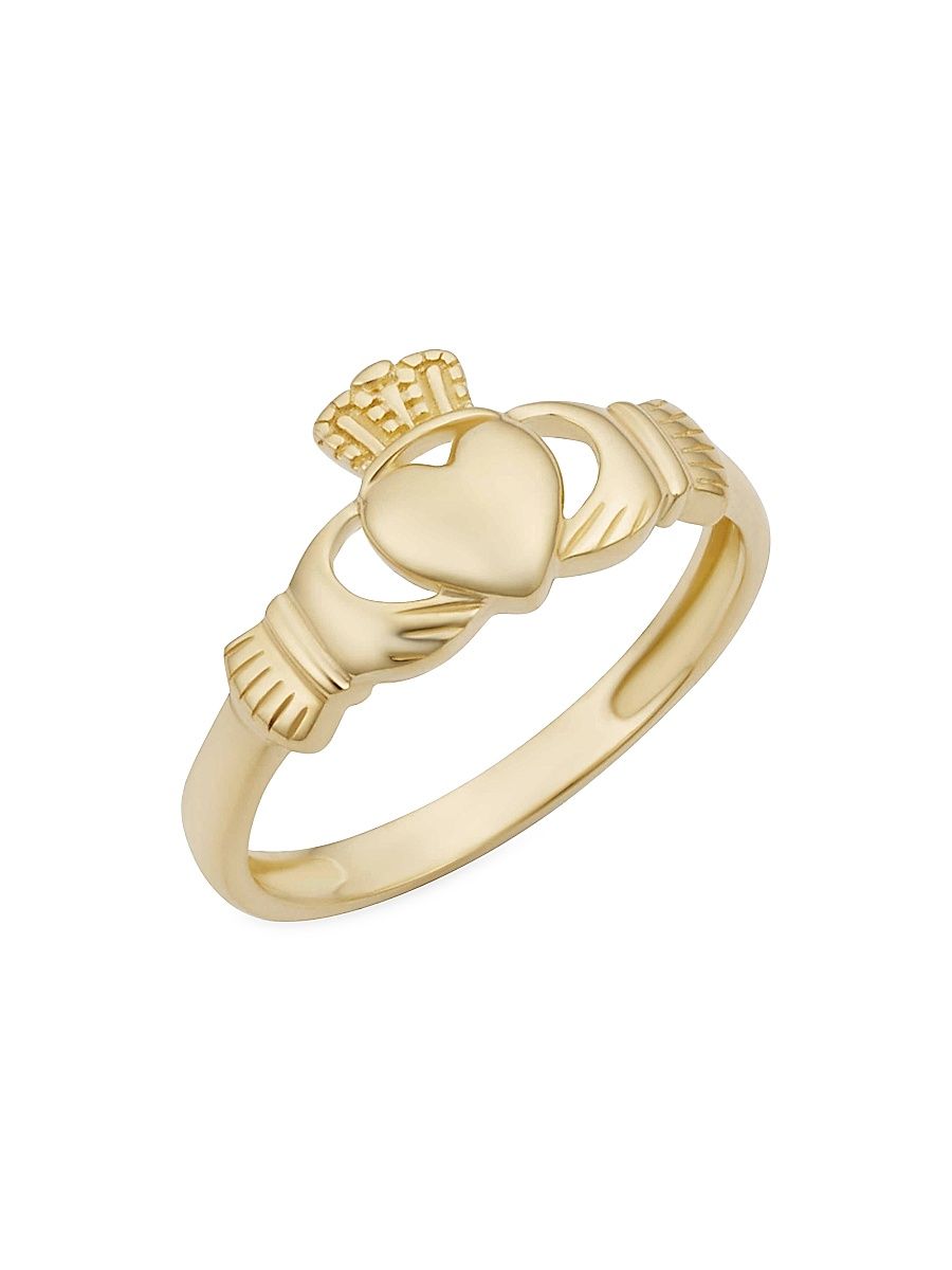 Women's 14K Yellow Gold Claddagh Ring - Yellow Gold - Size 9