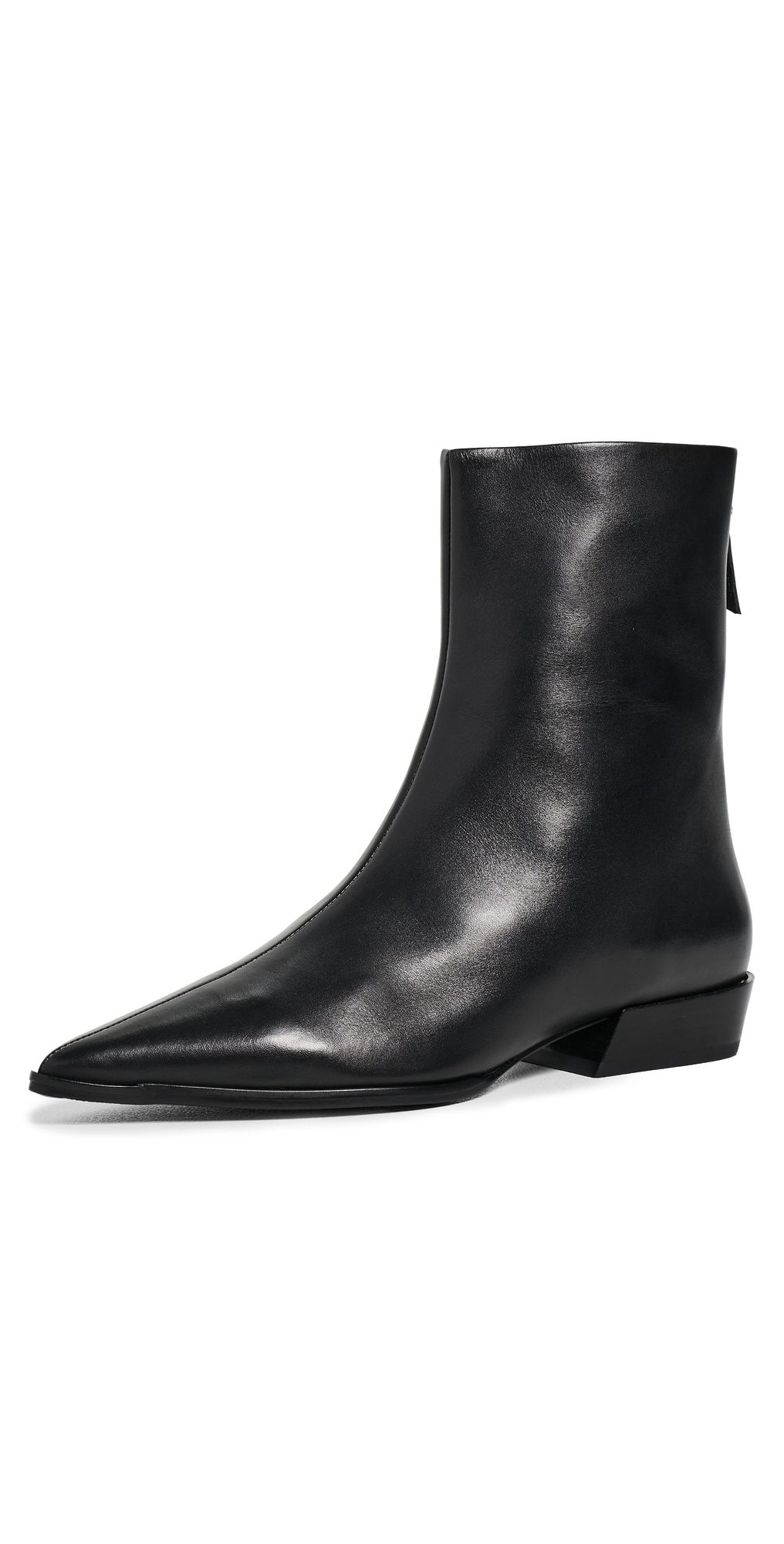 Black Suede Studio Esme 30 Booties Black Leather 39