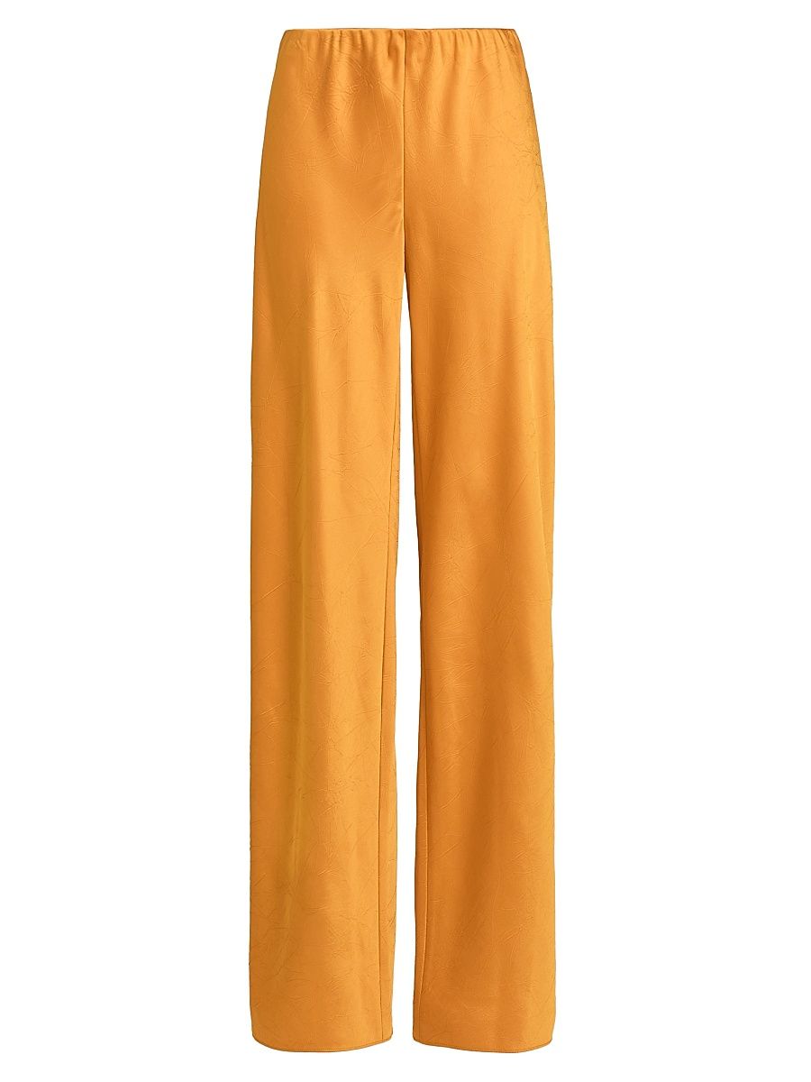 Women's Satin High-Rise Pants - Clementine - Size XXS