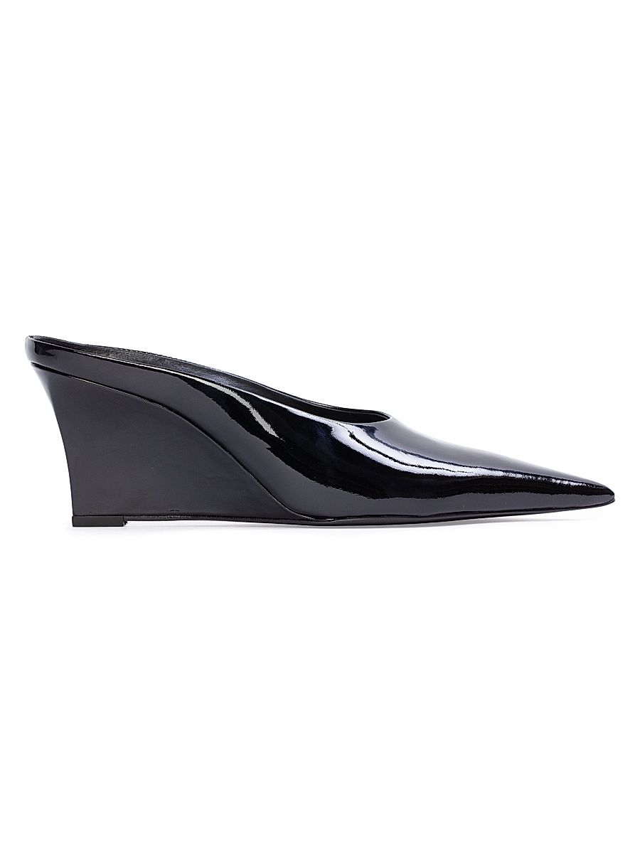 Women's Aysha 70MM Wedge Pumps - Black Patent Leather - Size 7.5