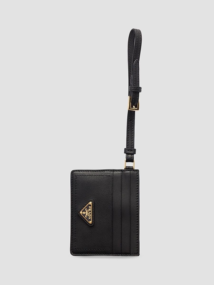 Prada Women's Nappa Leather Card Holder - Black