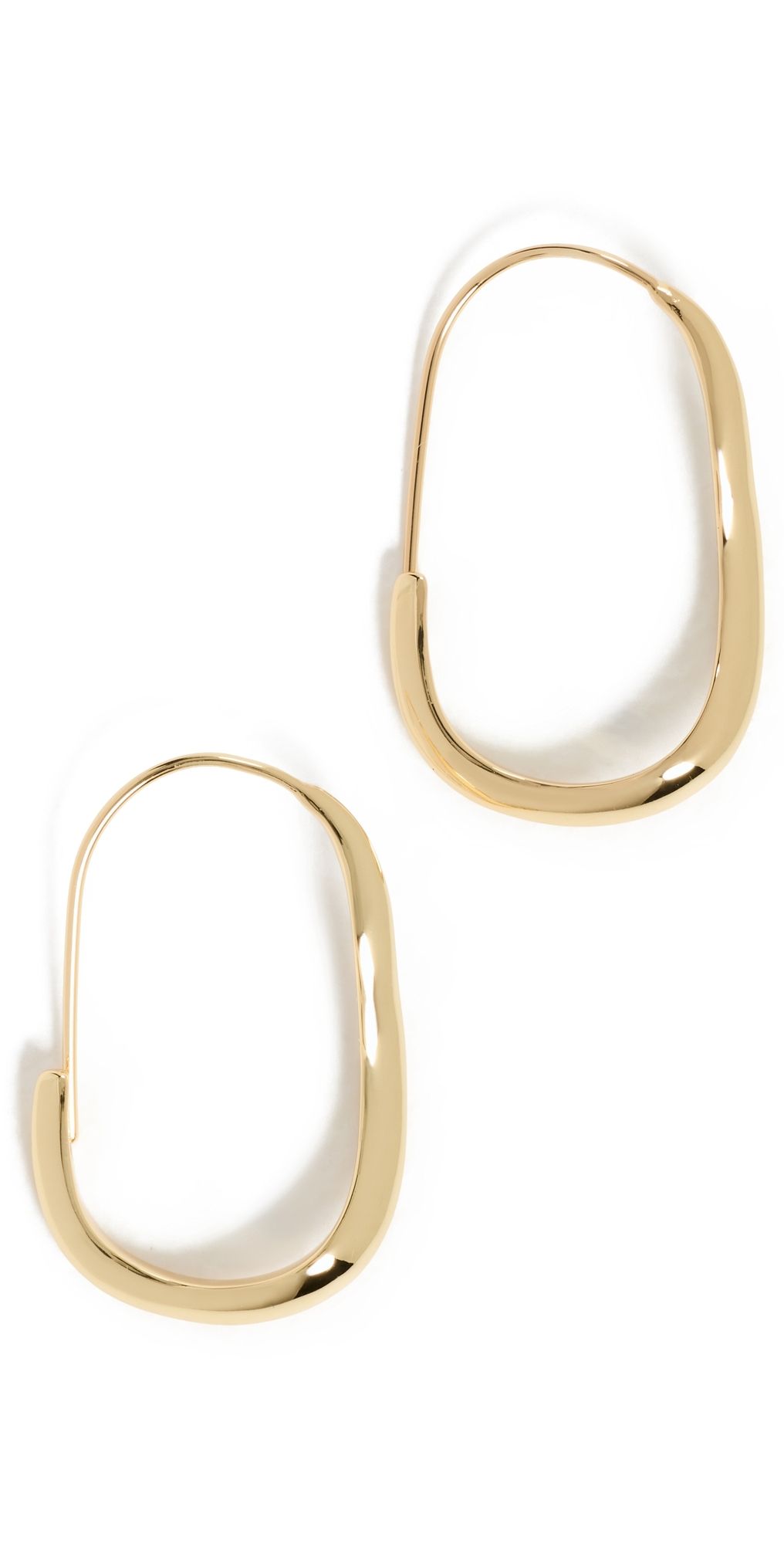 SHASHI Mia Wave Hoop Earrings Gold One Size