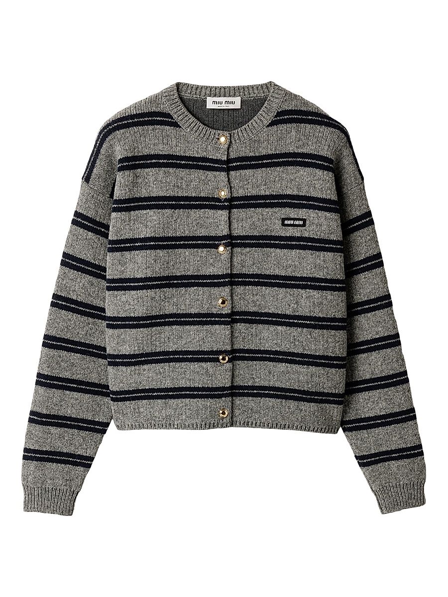 Women's Shetland Knit Cardigan - Grey - Size 6