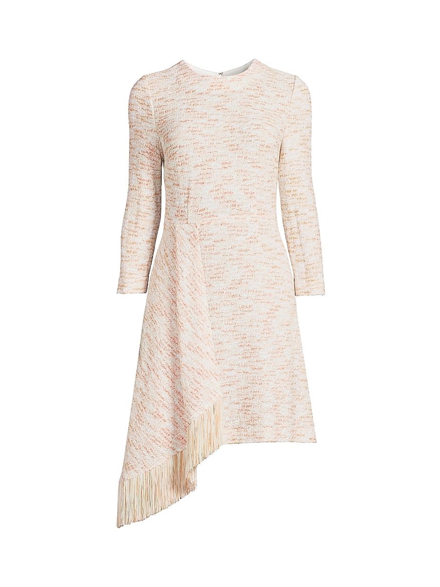 Women's Tweed Faux-Wrap Knee-Length Dress - Fresh Mint Mystic Green Amber - Size XXL