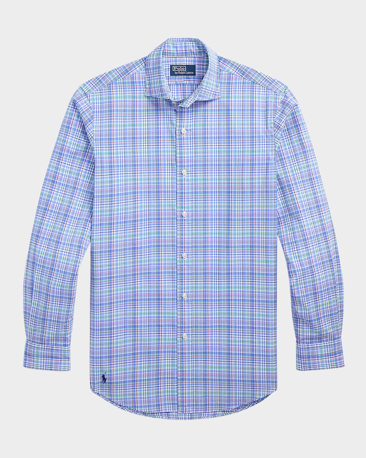Men & apos;s Classic-Fit Checked Poplin Sport Shirt