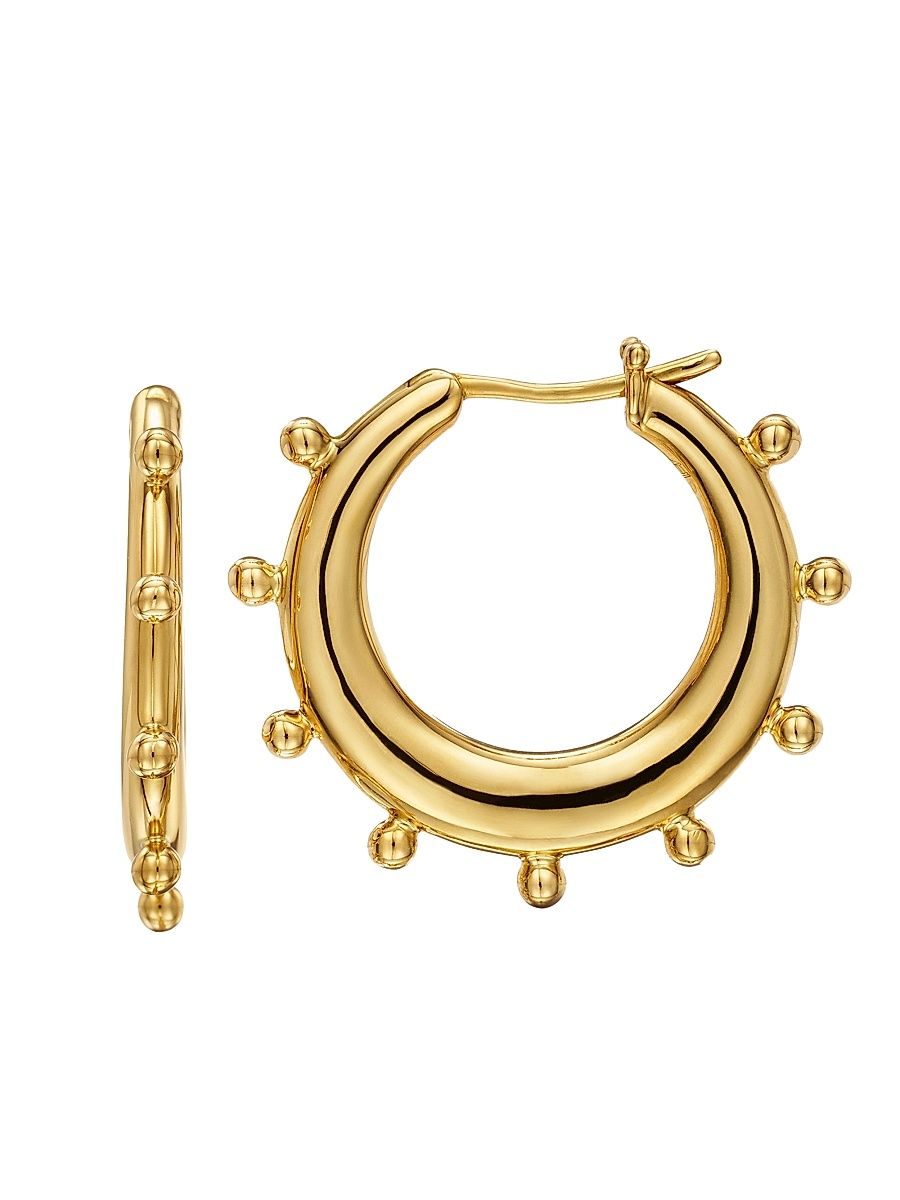 Women's Florence86 Yoga 18K Yellow Gold Large Hoop Earrings - Yellow Gold