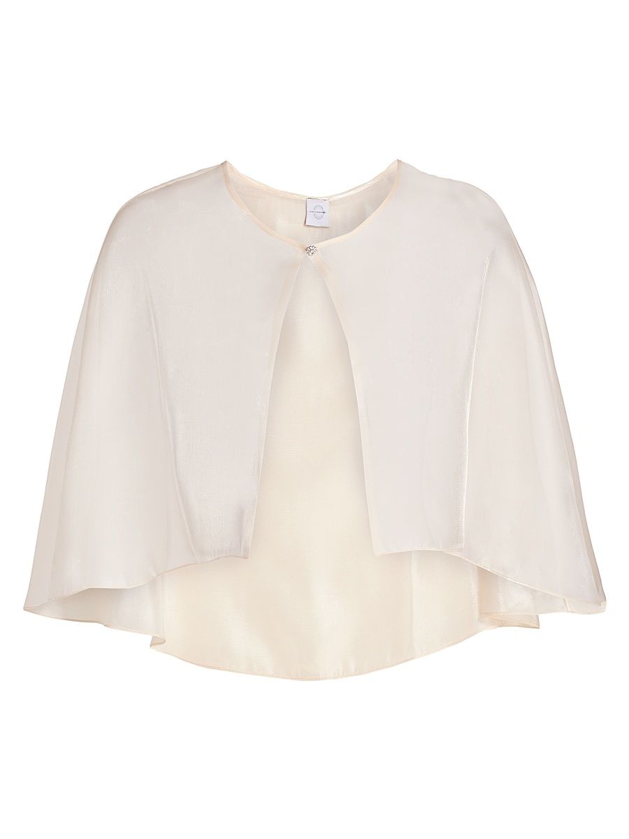 Women's Satin Short Cape - Ivory