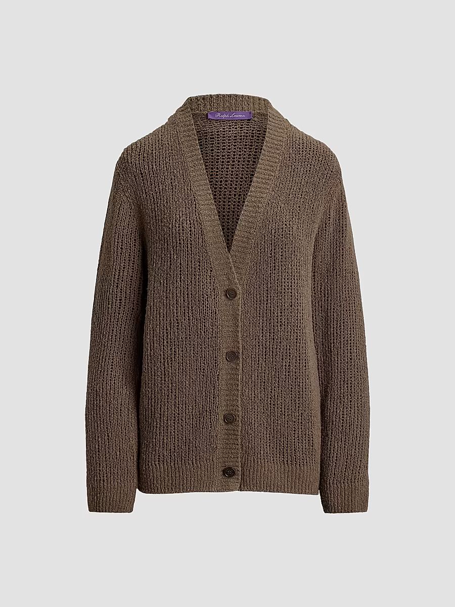 Women's Brushed Off Gauge Cardigan - Portobello - Size XS