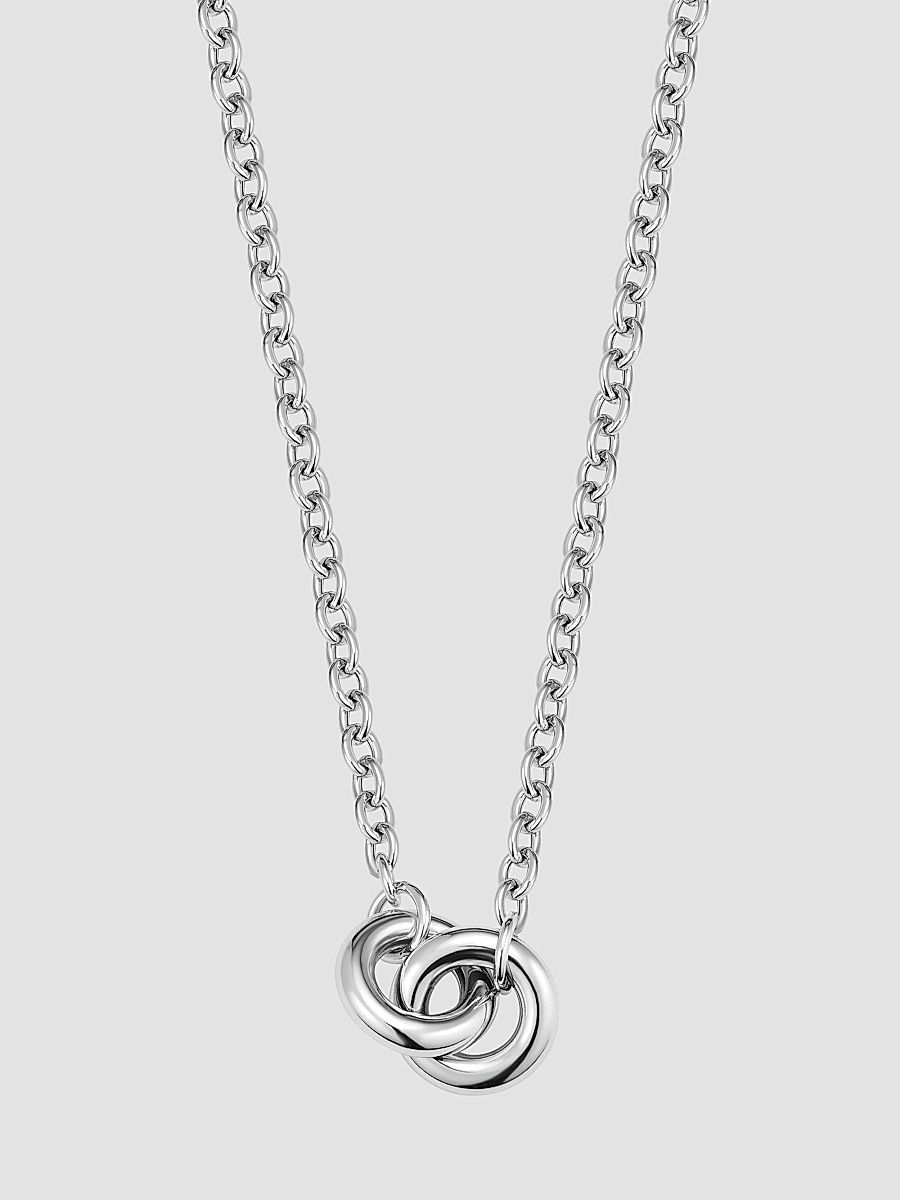 Women's Together Pendant Necklace in Sterling Silver - Silver - Size 20