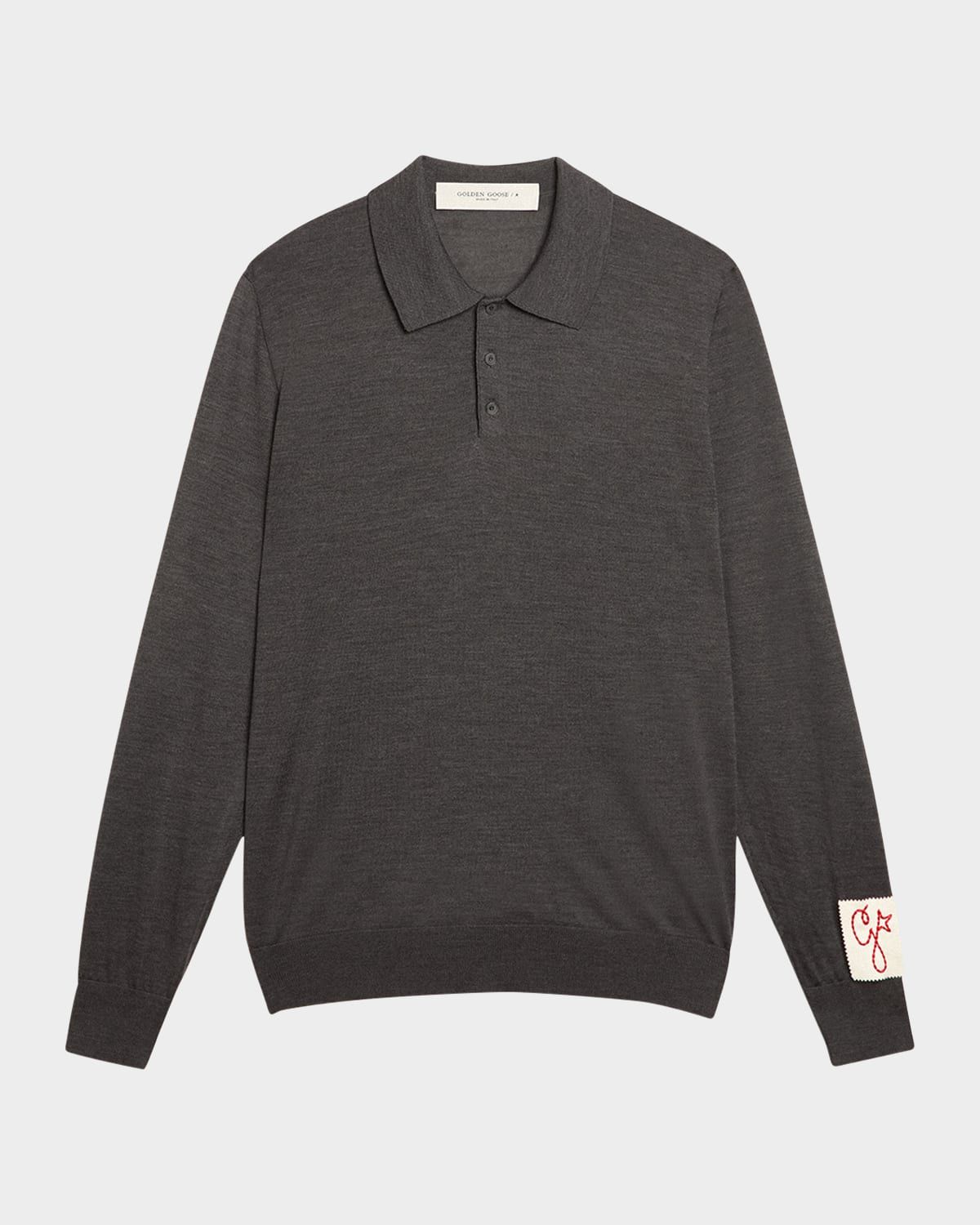 Men & apos;s Wool Knit Polo Shirt