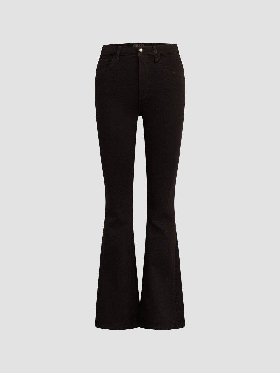Favorite Daughter Women's Valentina Stretch-Denim High-Rise Flared Jeans - Onyx - Size 29