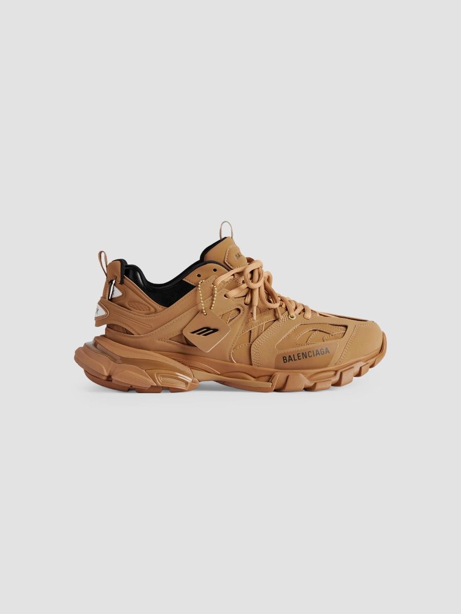 Balenciaga Men's Track Yard Sneakers - Camel Black - Size 14