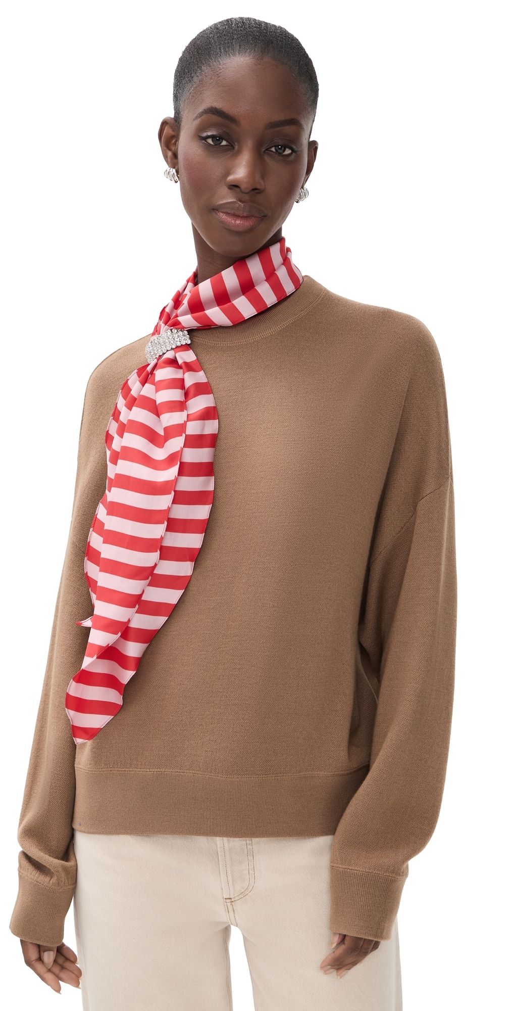 ESSENTIEL ANTWERP Kurtis Scarf Pullover Camel Club S