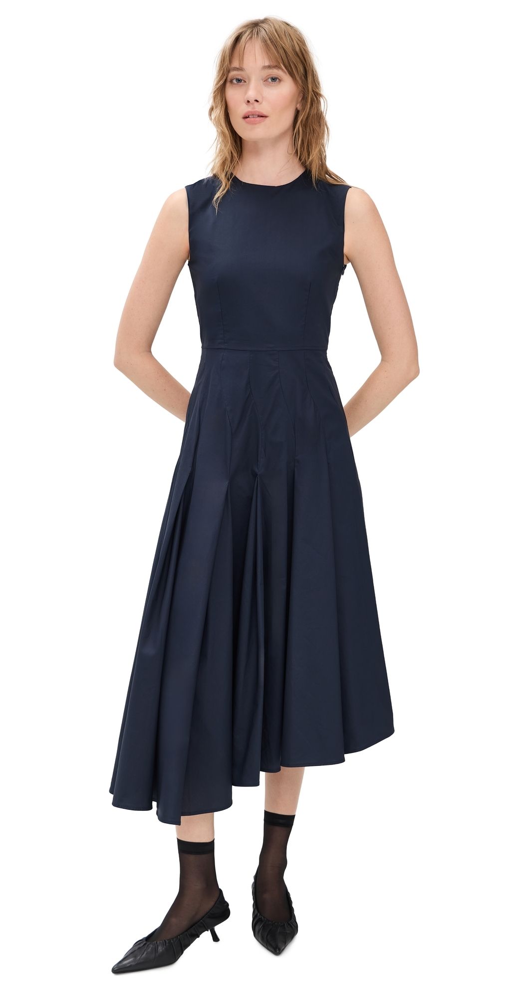 MEIMEIJ Sleeveless Asymmetrical Drop Waist Dress Comet 42