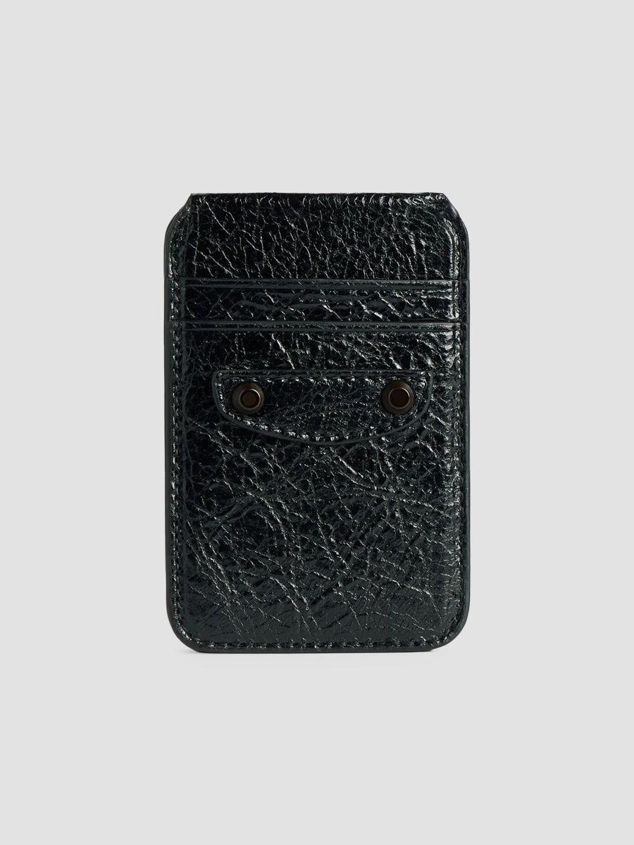 Balenciaga Men's Le City Magnet Card Holder with Stand - Black