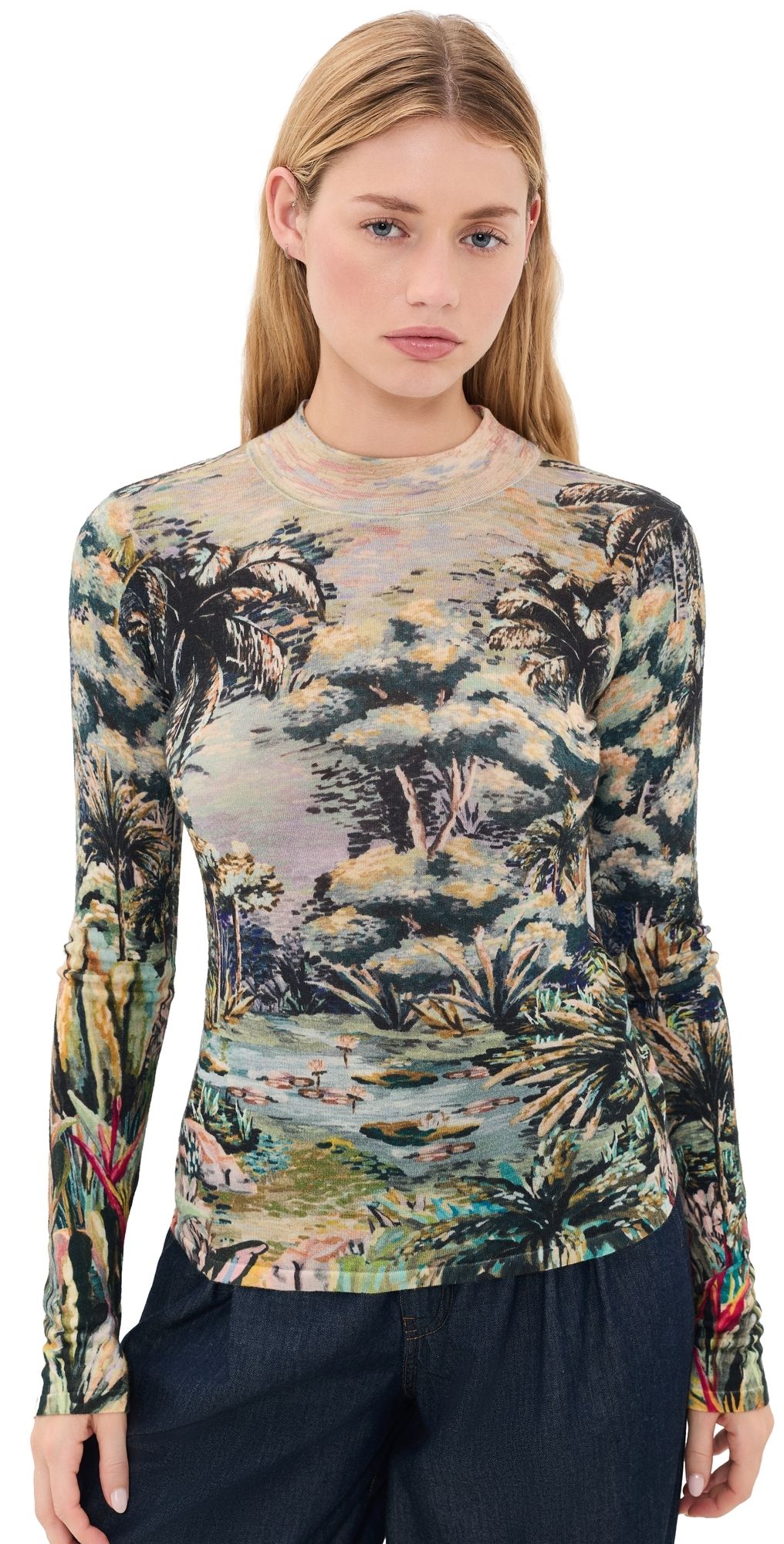 FARM Rio Petricor Knit Layer Top Petricor Multicolor XL