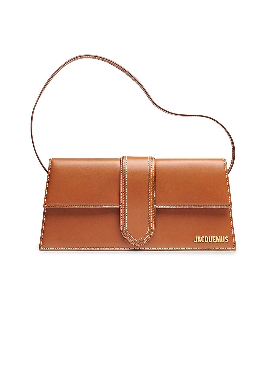 Women's Le Bambino Long Leather Top Handle Bag - Light Brown