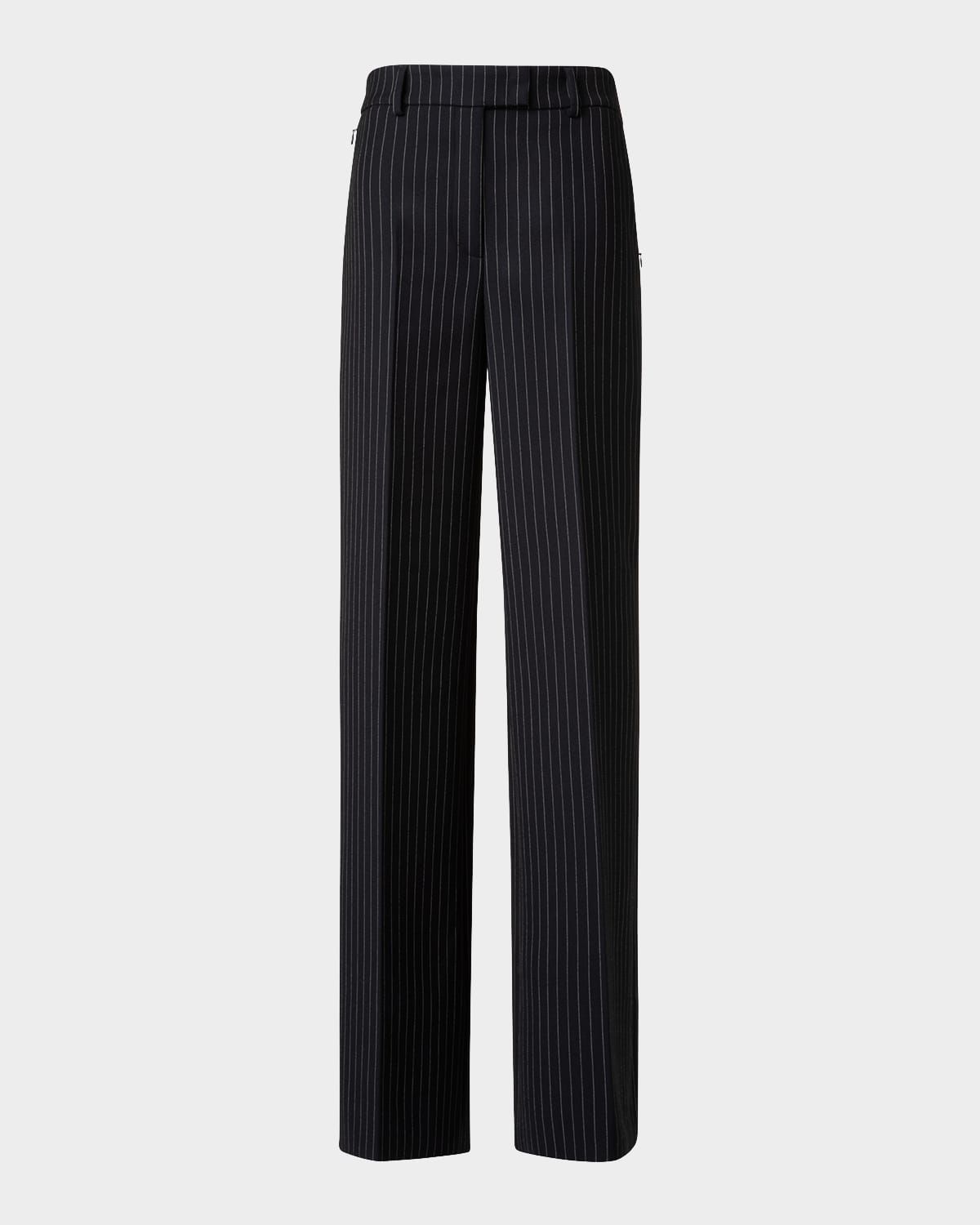 Fior High-Rise Pinstripe Wide-Leg Pants