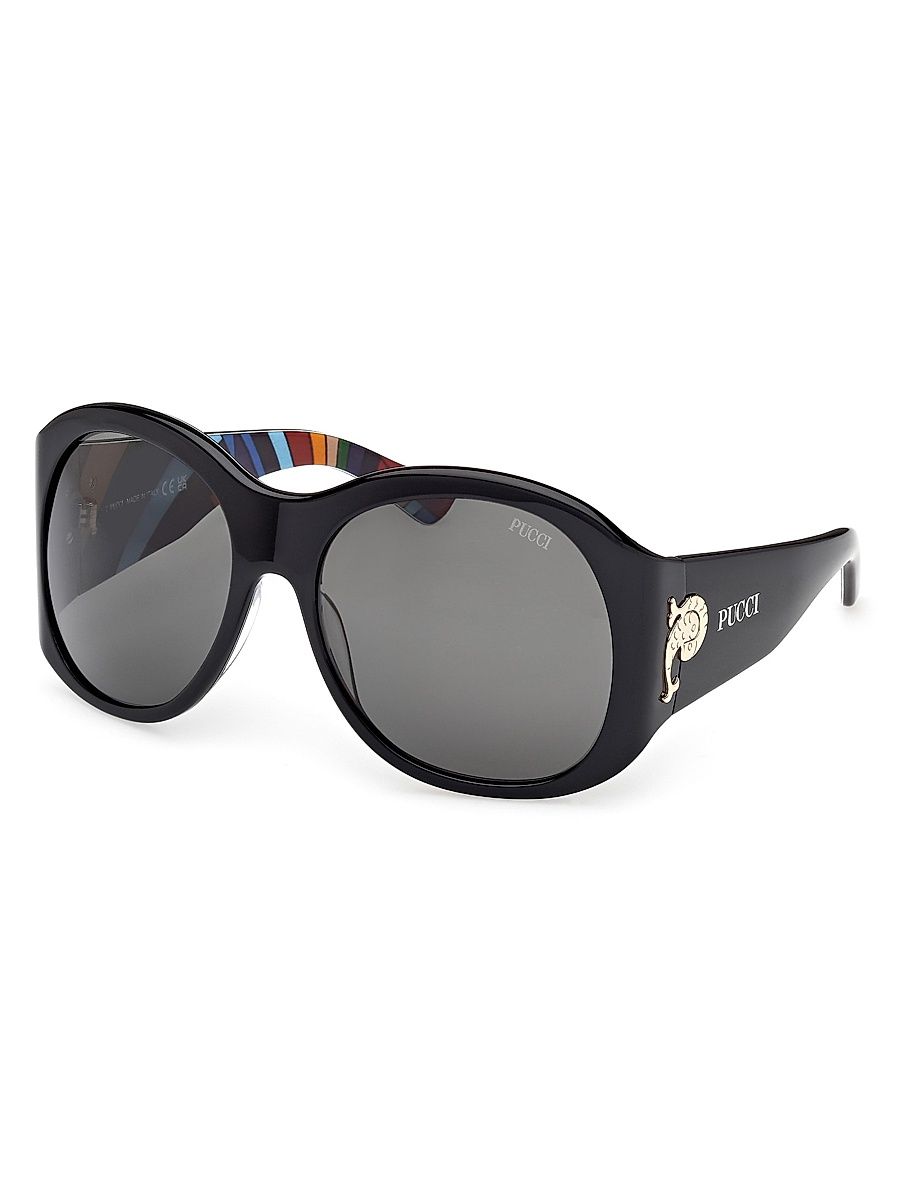 Women's 59MM Oval Sunglasses - Black