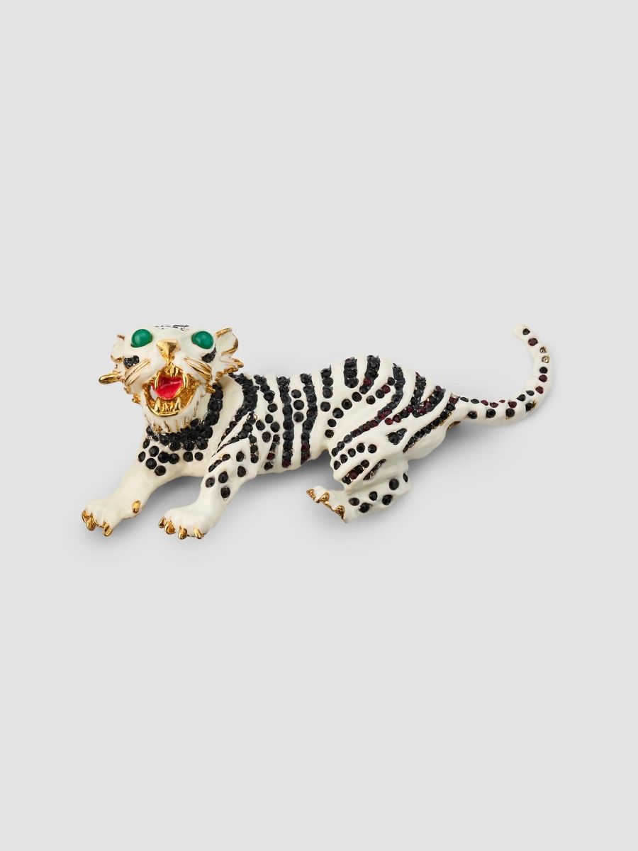 Kenneth Jay Lane Women's 18K Gold-Plated & Crystal Tiger Pin - Gold