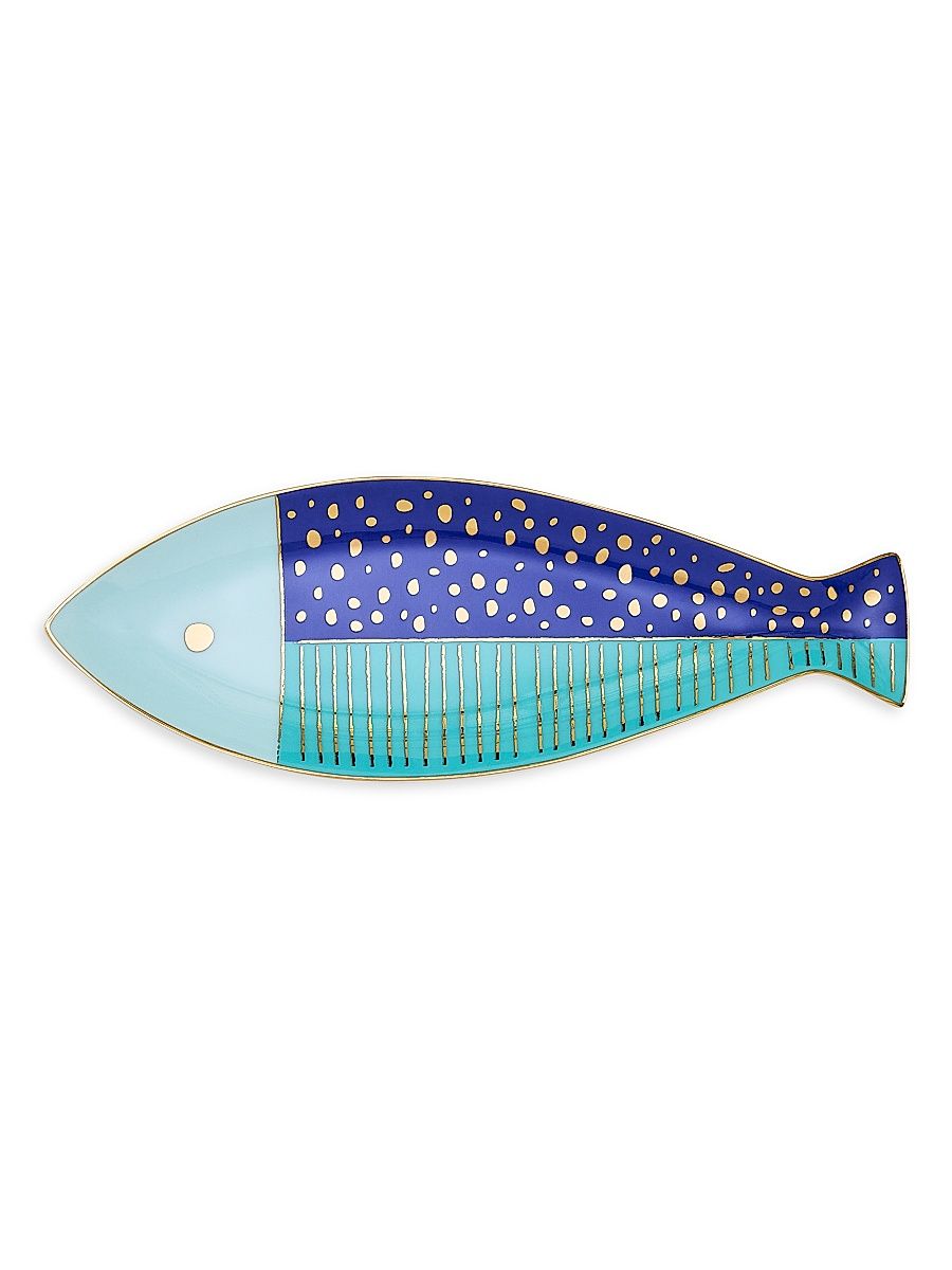 School Of Fish Long Tray - Blue