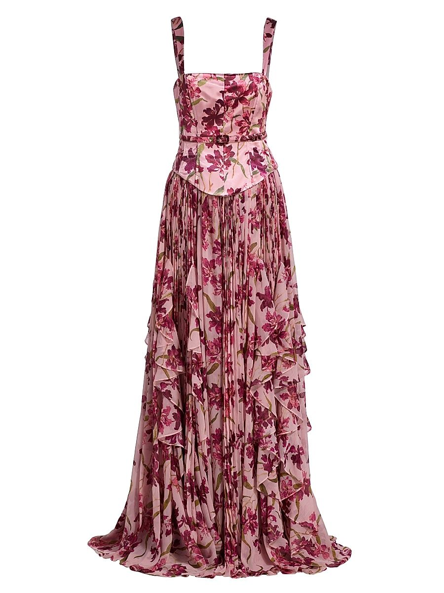 Women's Leema Trailing Hibiscus Gown - Blush Petal Multi - Size 16