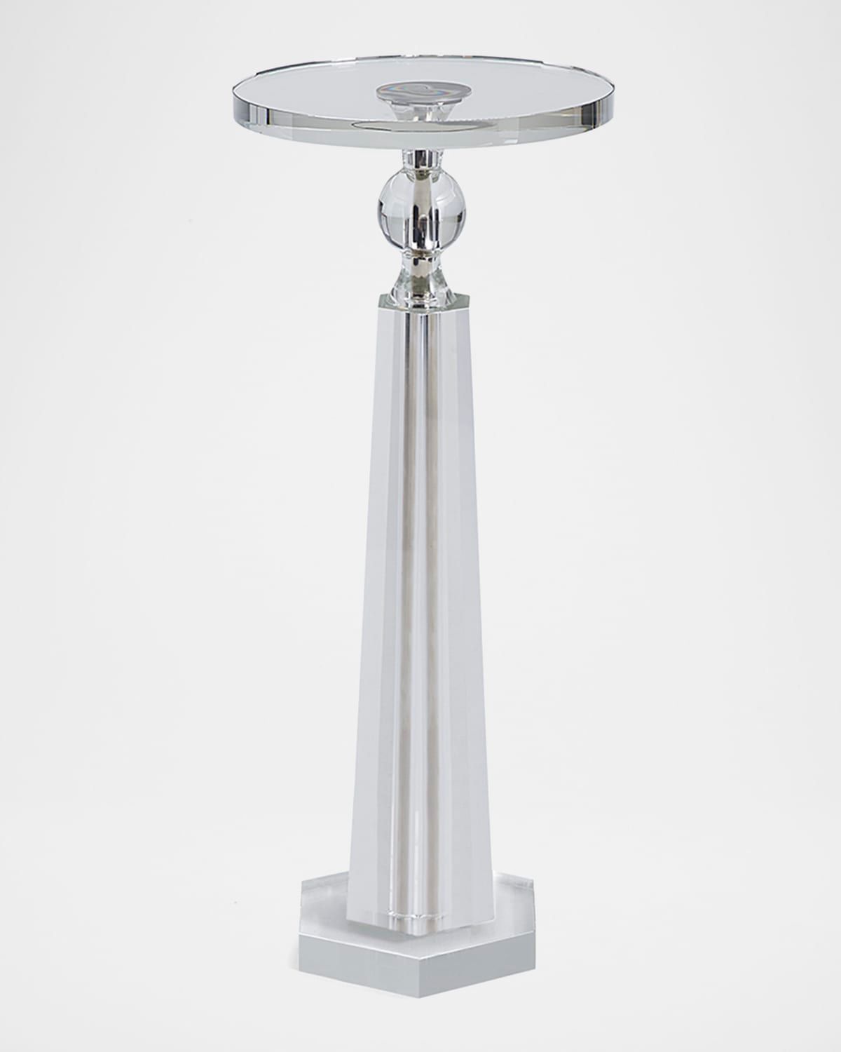 Faceted Tapered Crystal Martini Table