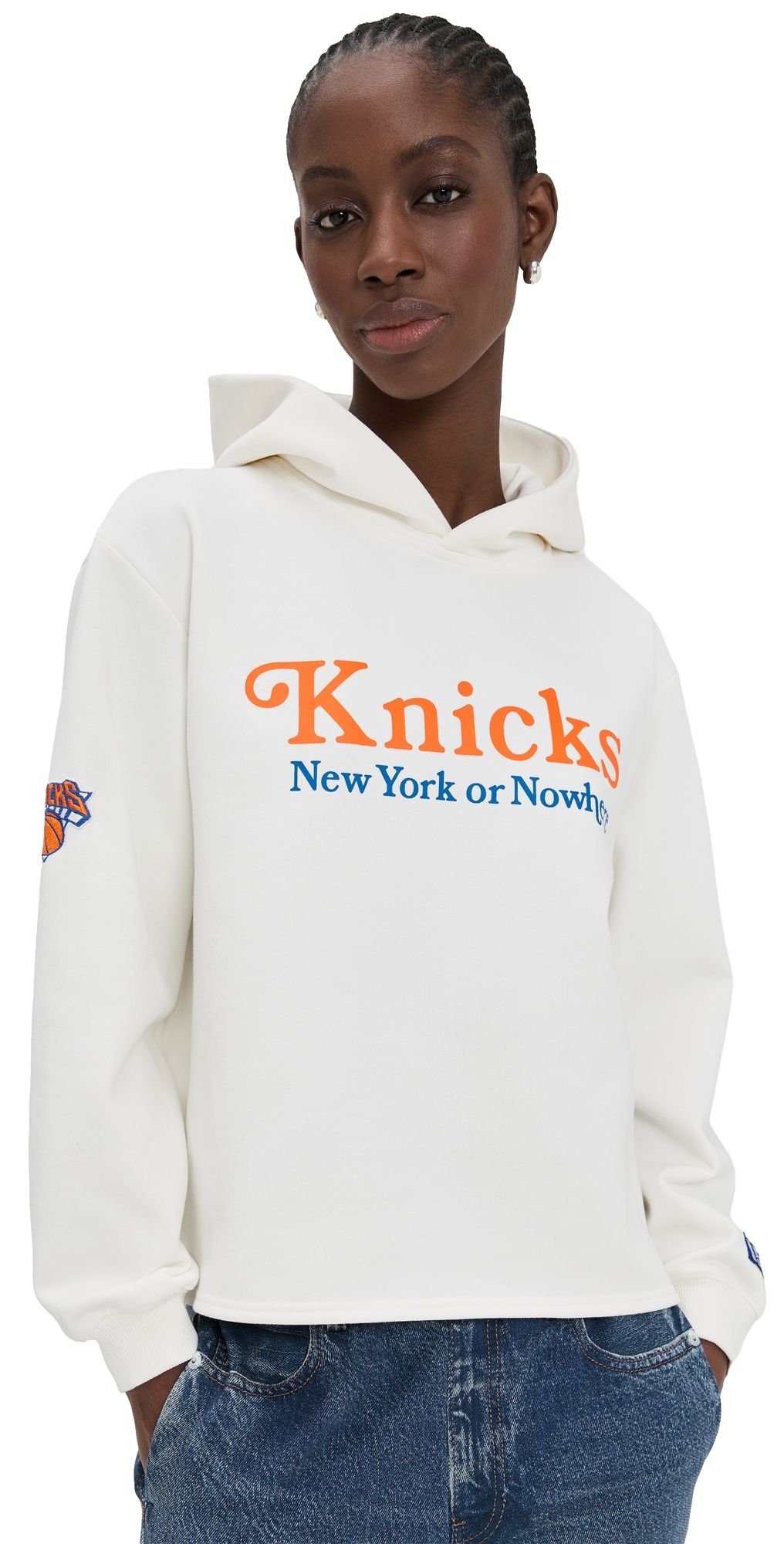 New York or Nowhere Knicks Give and Go Hoodie Off White XS