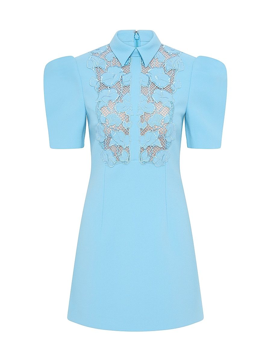 Women's Skye Stretch-Crepe Minidress - Ethereal Blue - Size 8