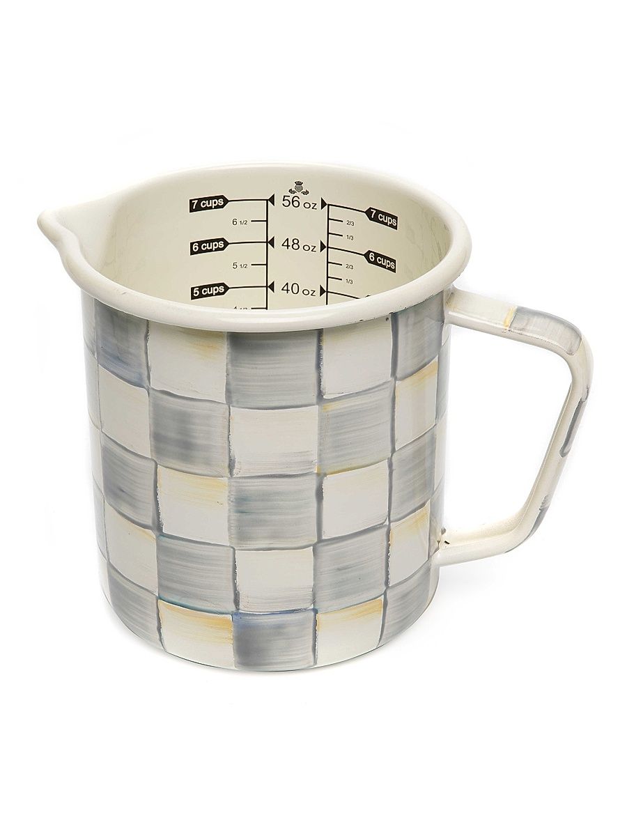 Sterling Check Enamel Measuring Cup