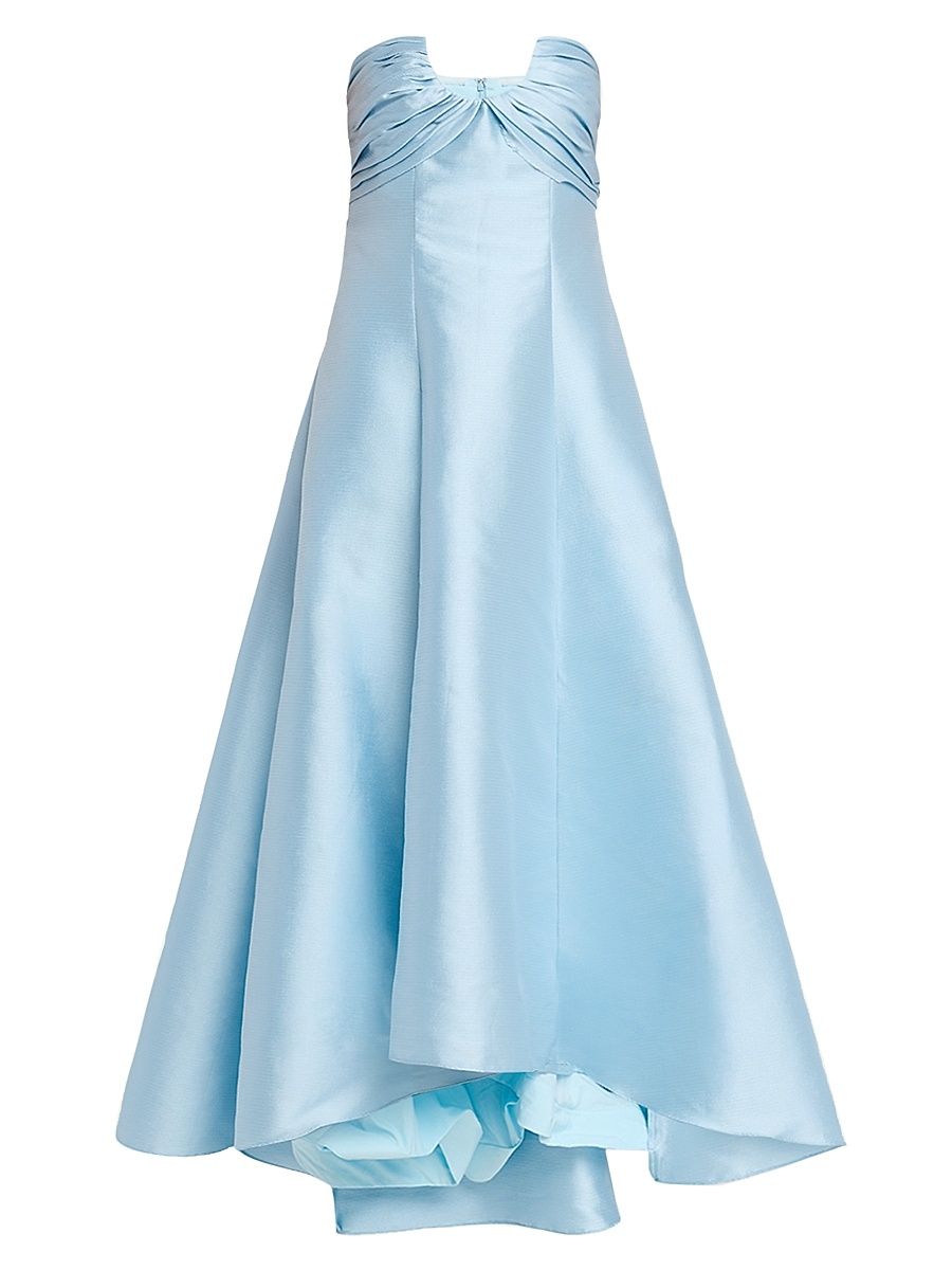 Women's Pebble Gazar Strapless Gown - Hydra Blue - Size 16