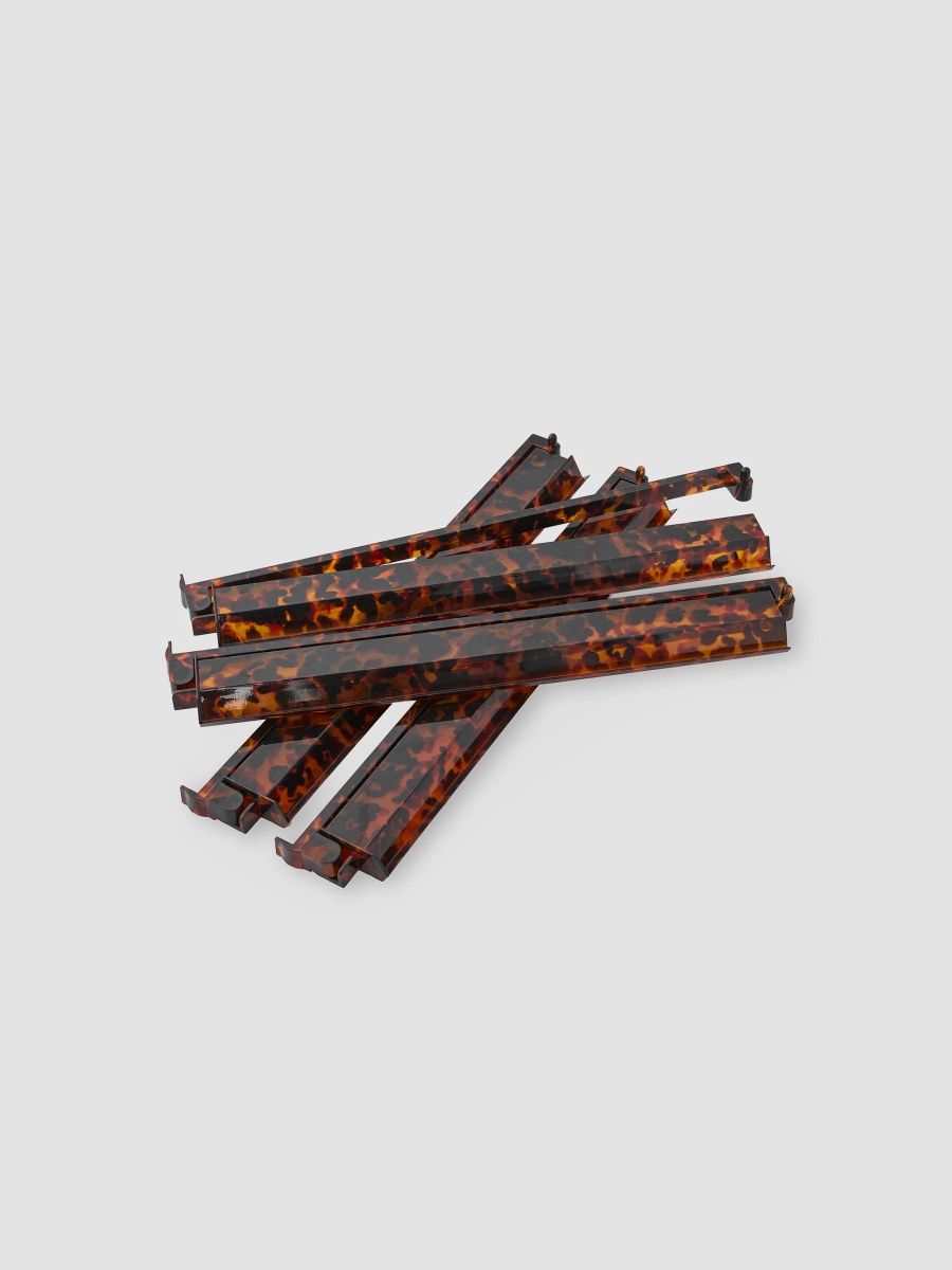 Tortoise Shell Rack & Pusher Set - Brown