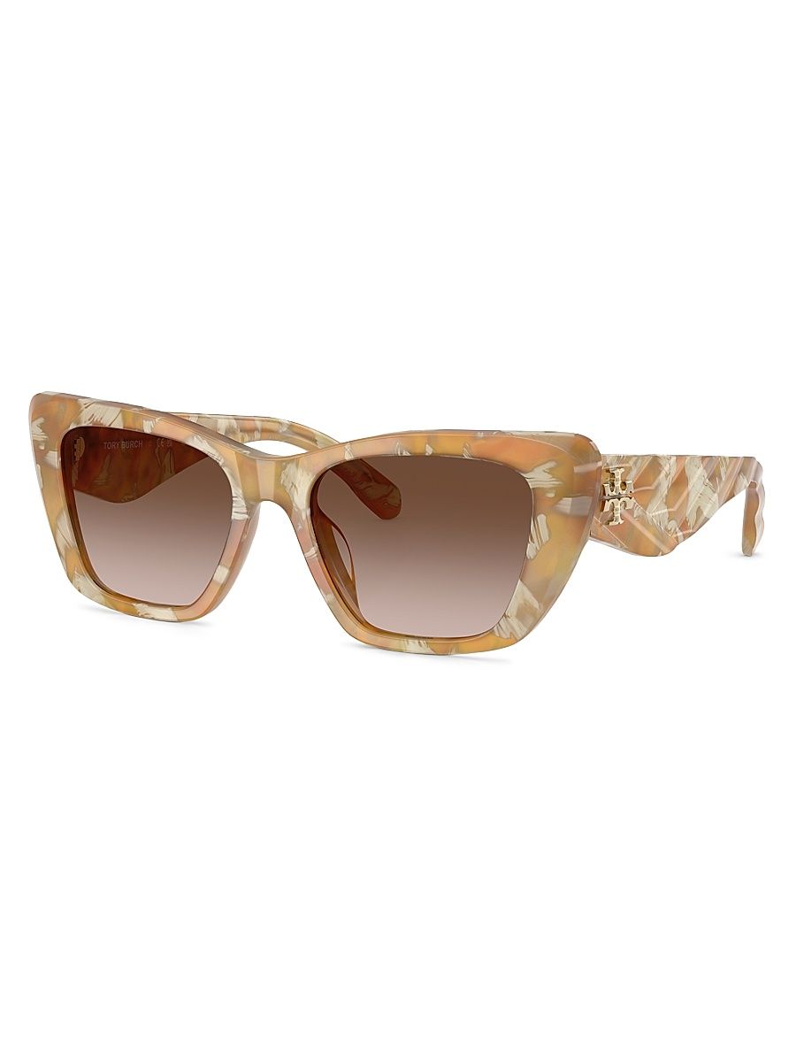 Women's 52MM Cat-Eye Sunglasses - Honey Brown