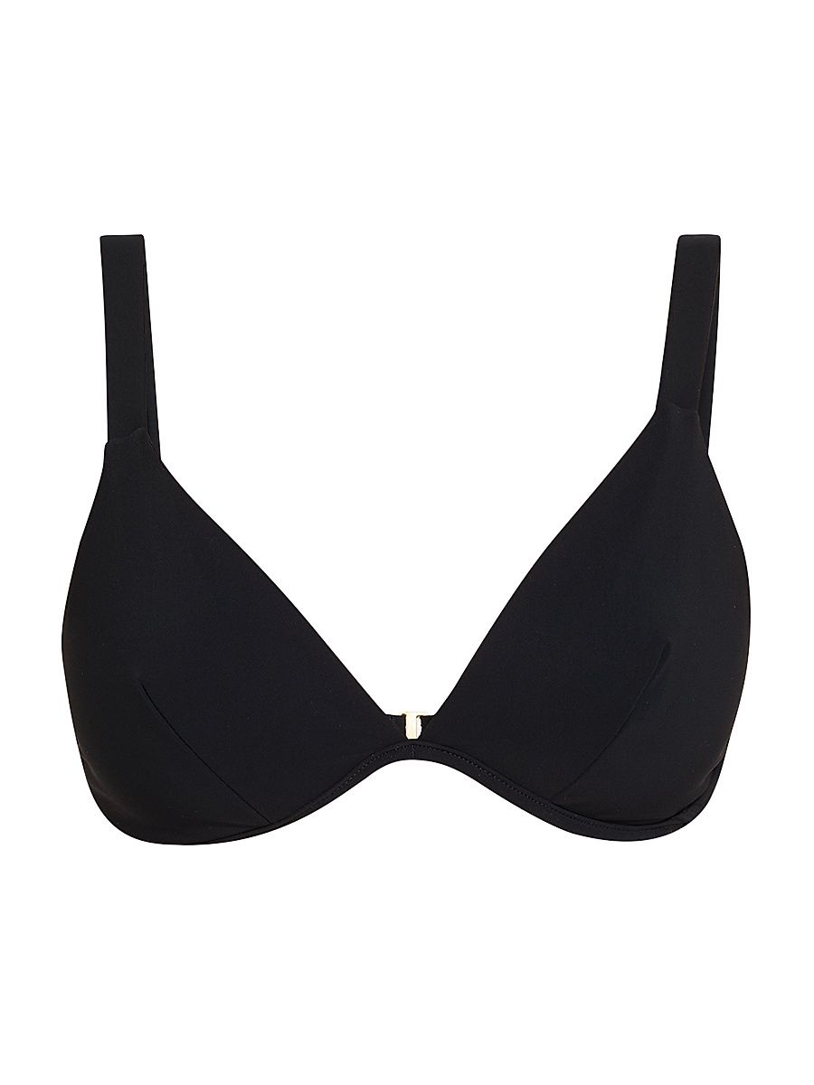 Women's Underwire Bikini Top - Black Pattern - Size 6