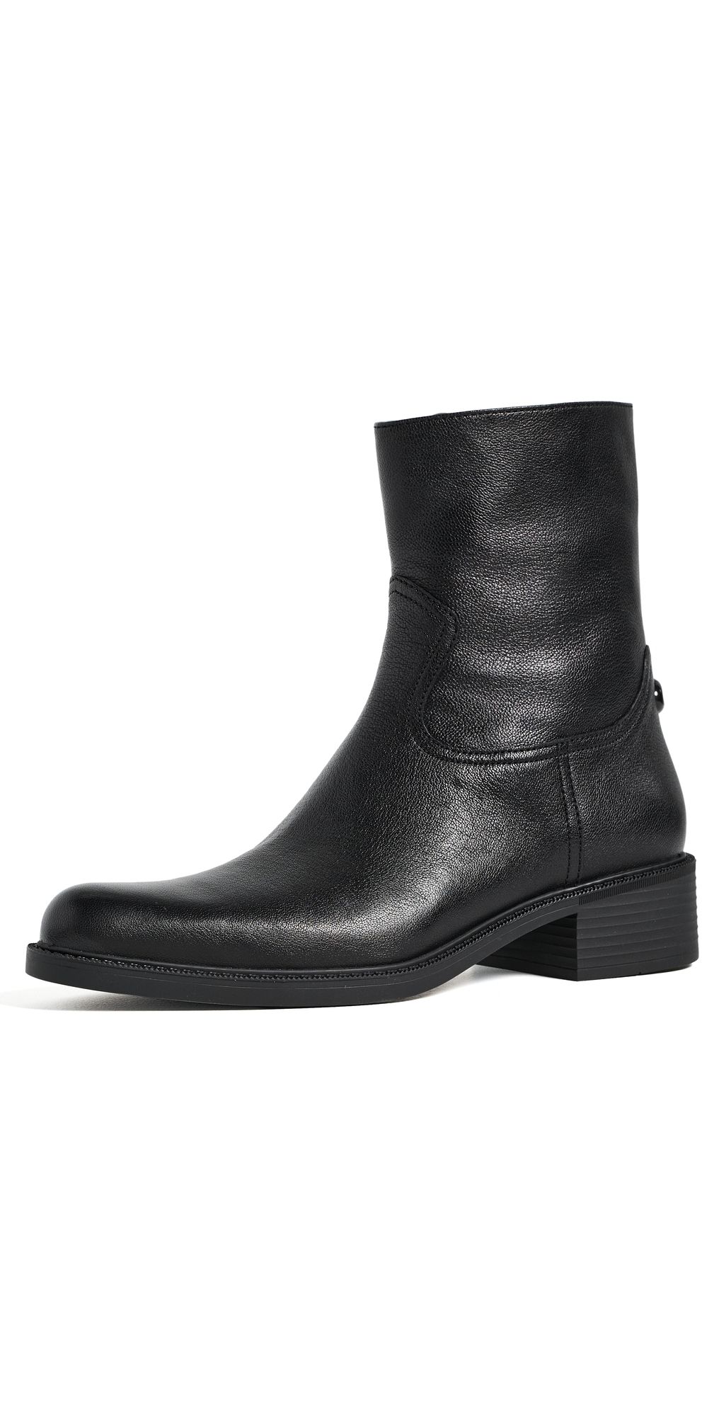 Coach Sculpted C Pointed Toe Booties Black 8