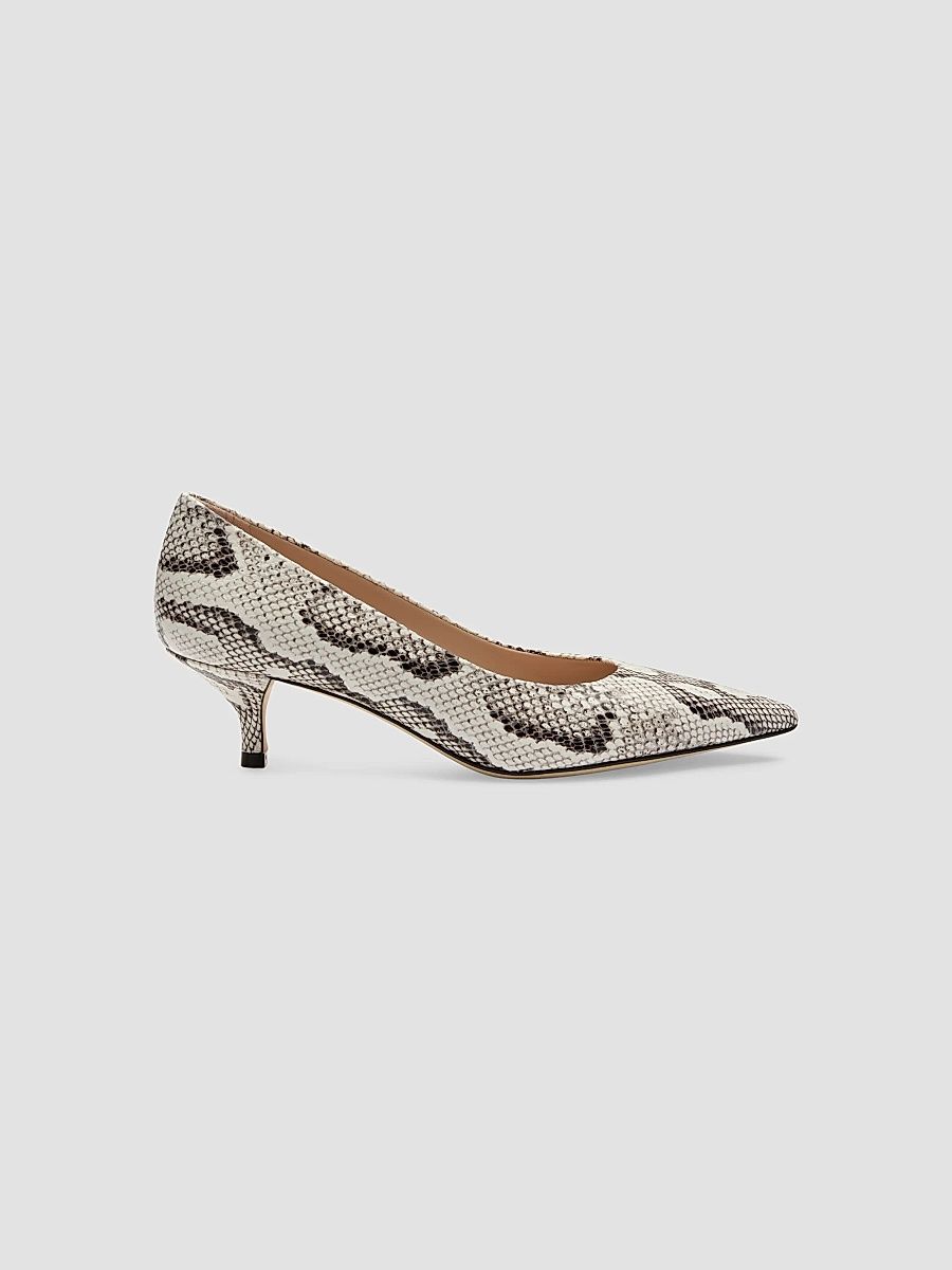 Women's Stuart Power 50MM Snake-Embossed Leather Pumps - Roccia - Size 8.5