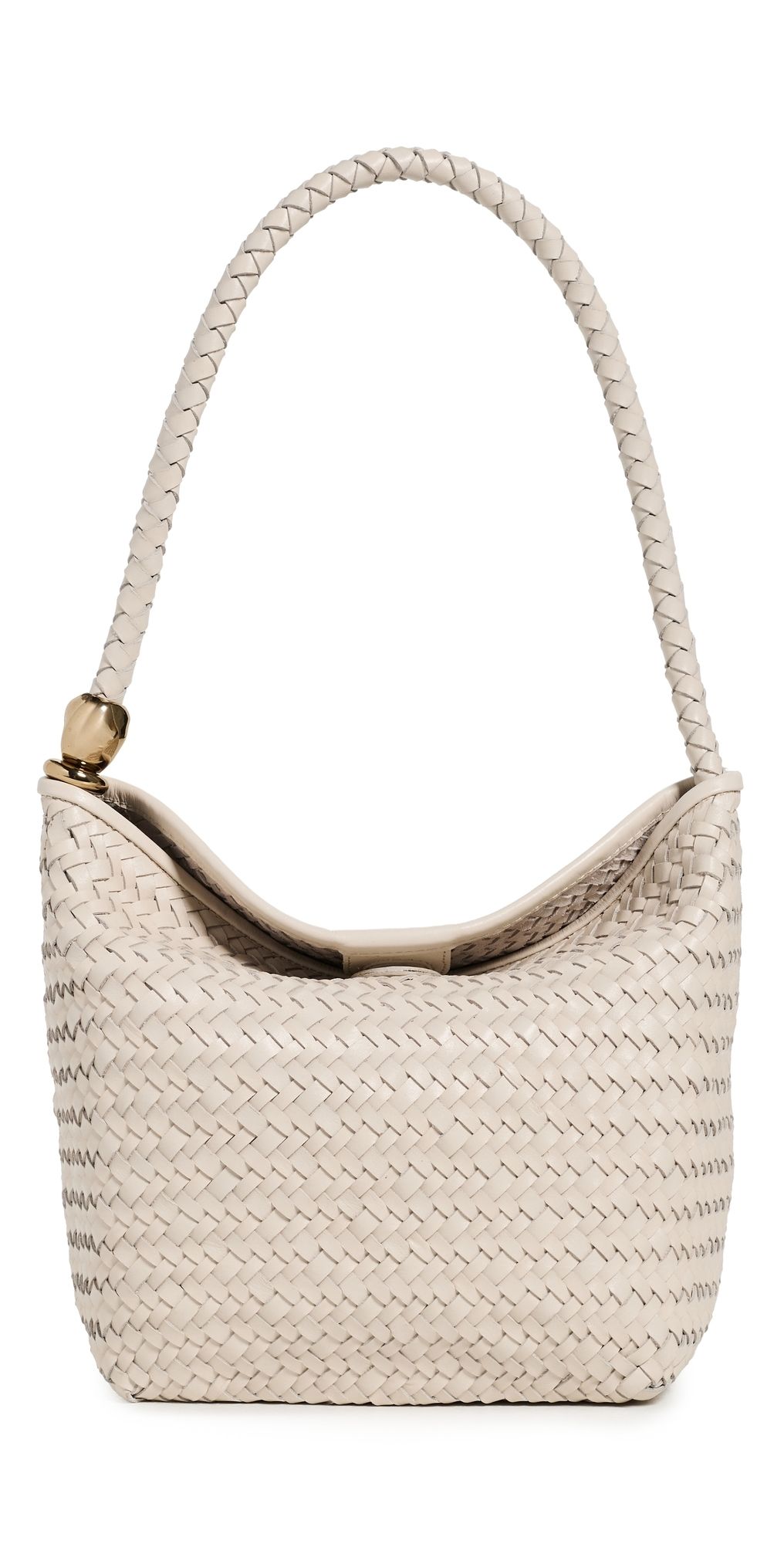 Madewell Handwoven Shoulder Bag with Beads Vintage Muslin One Size