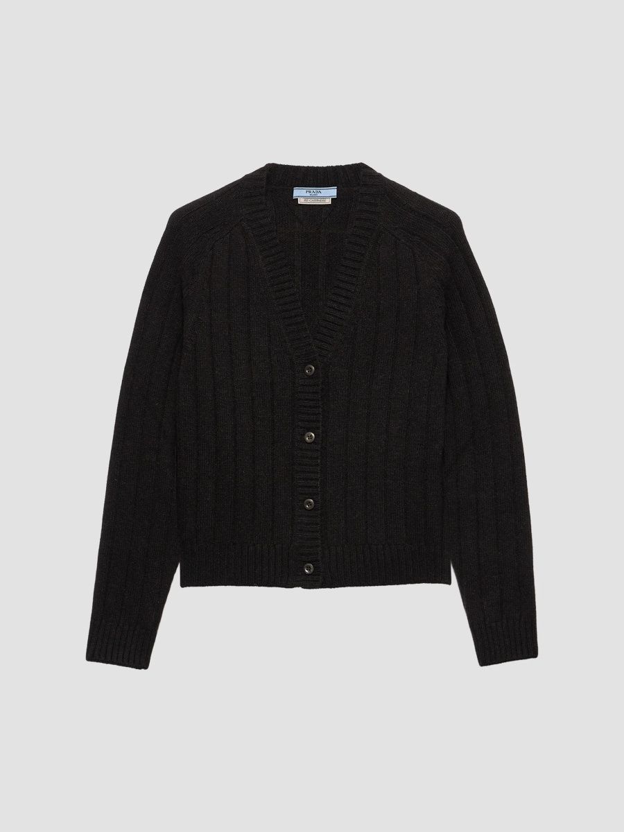 Prada Women's Cashmere Cardigan - Grey - Size 6