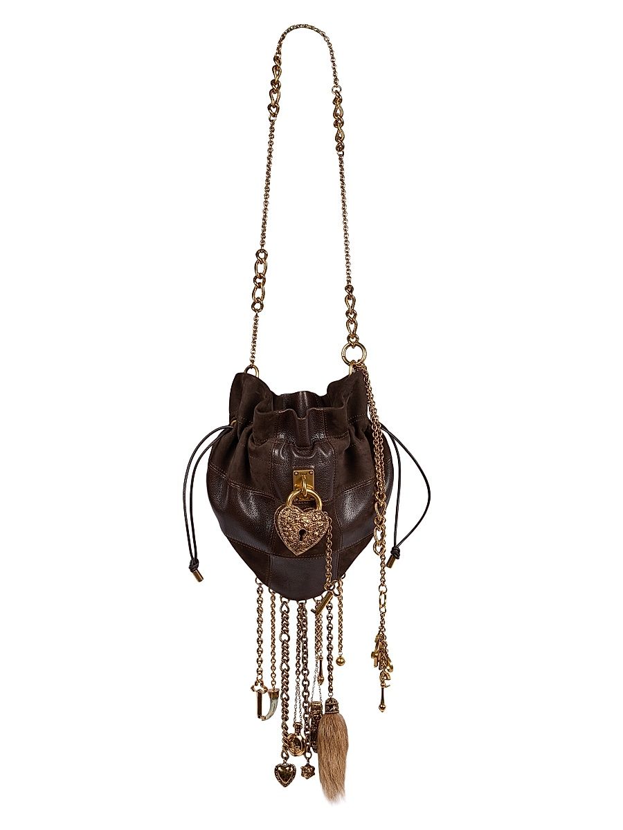 Women's Château Treasures Leather Shoulder Bag - Kohl Brown