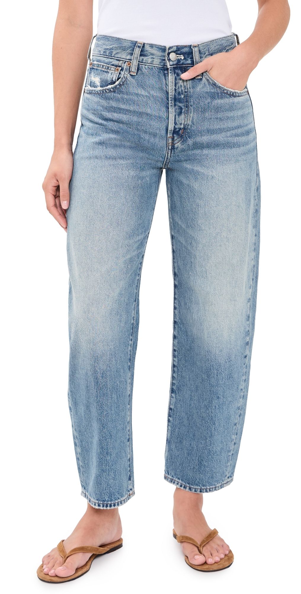 Madewell The Barrel-Leg Jeans Solstice Wash 24