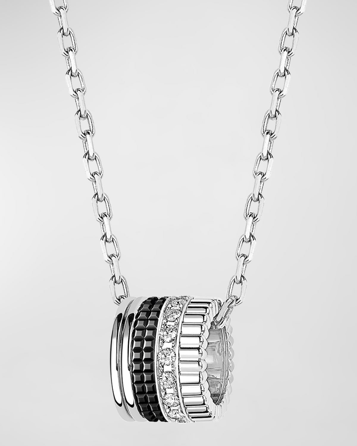 Quatre 18K Yellow Gold Large Diamond Pendant Necklace