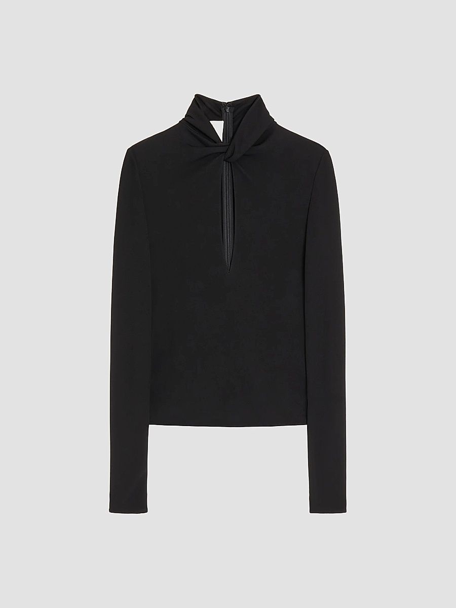 Women's Crepe Jersey Top - Black - Size 10