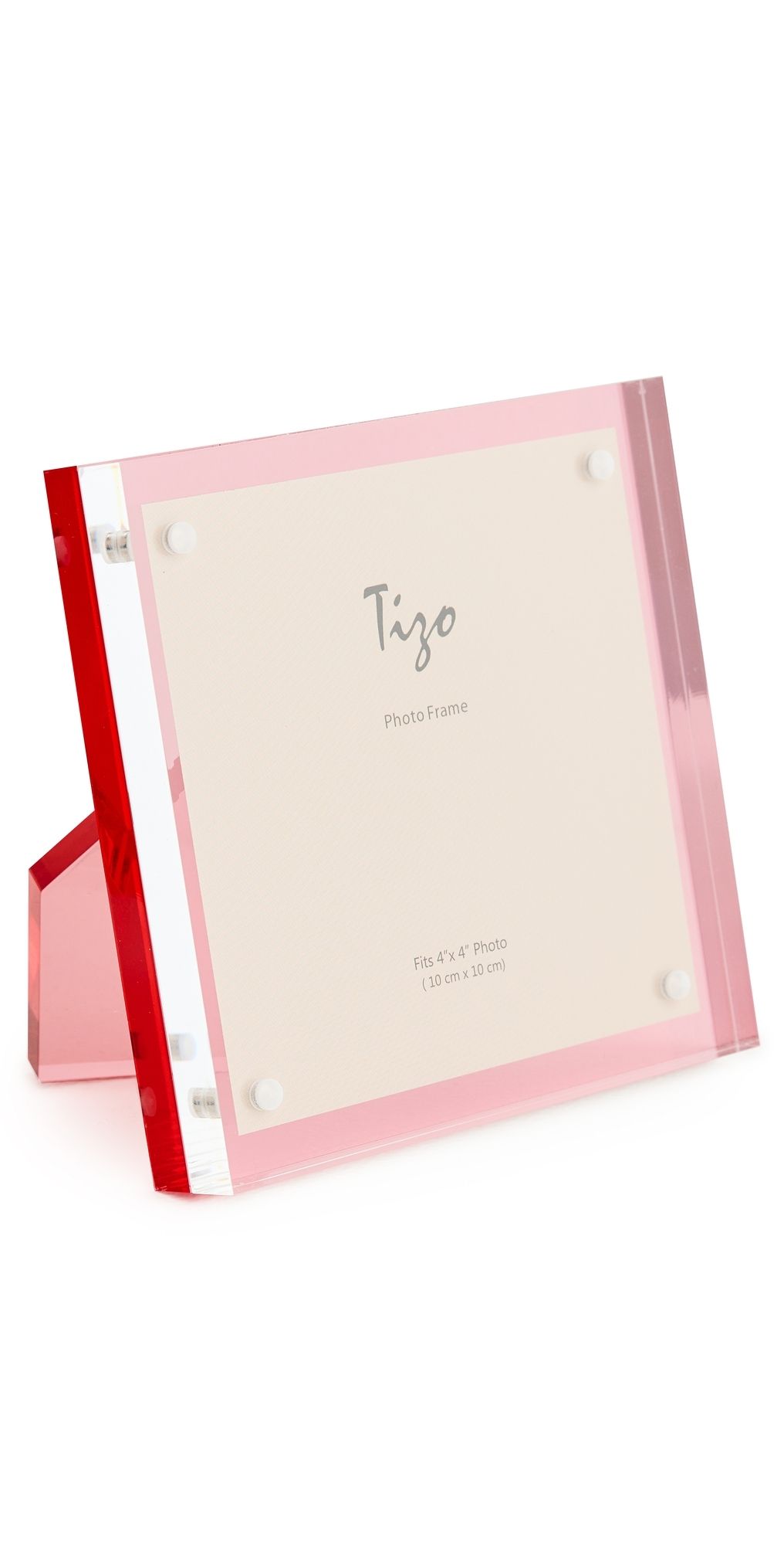 Tizo Design Lucite Frame 4x4 Pink One Size