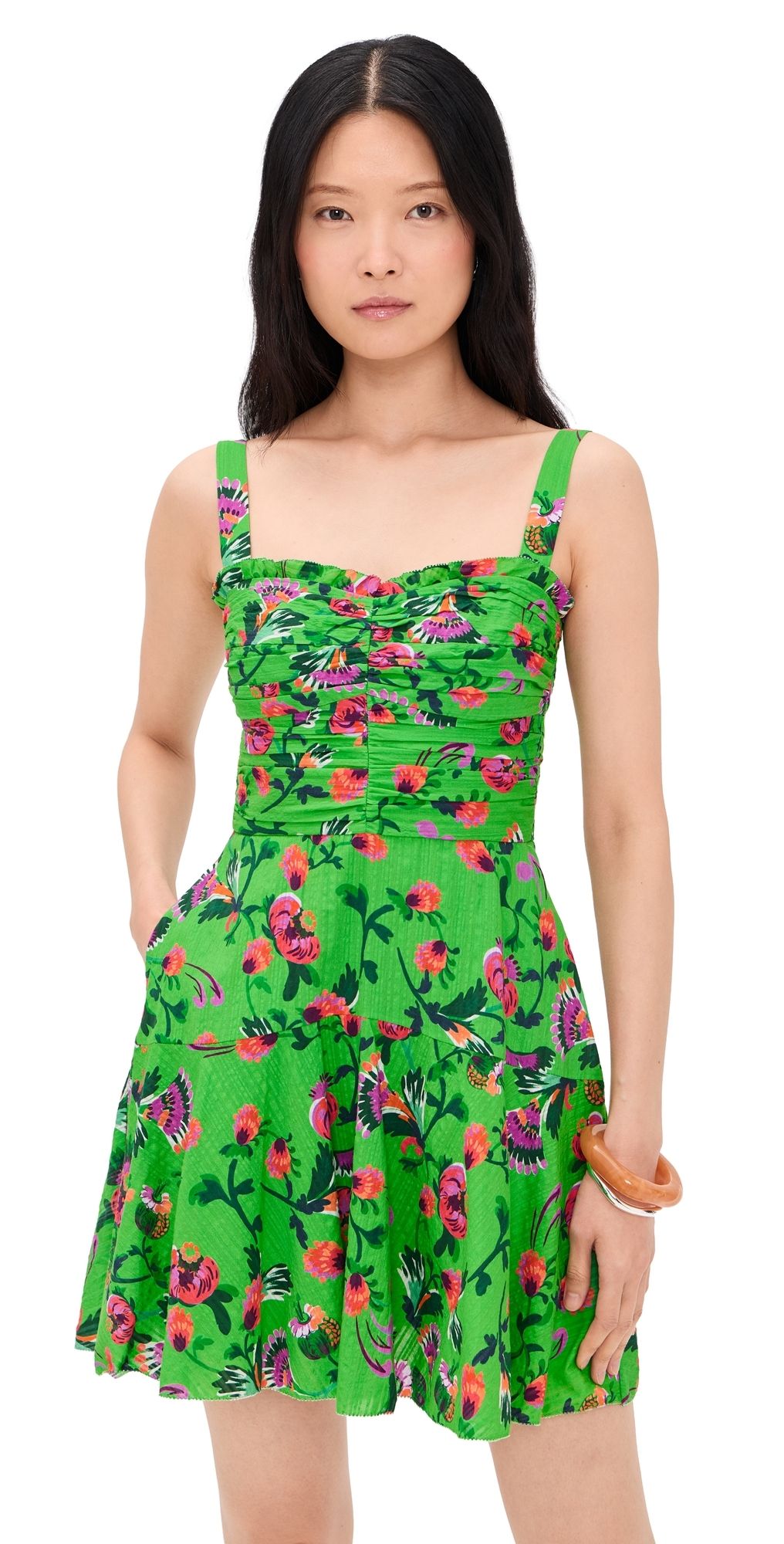 SALONI Rae Mini Dress Saffier Apple 6
