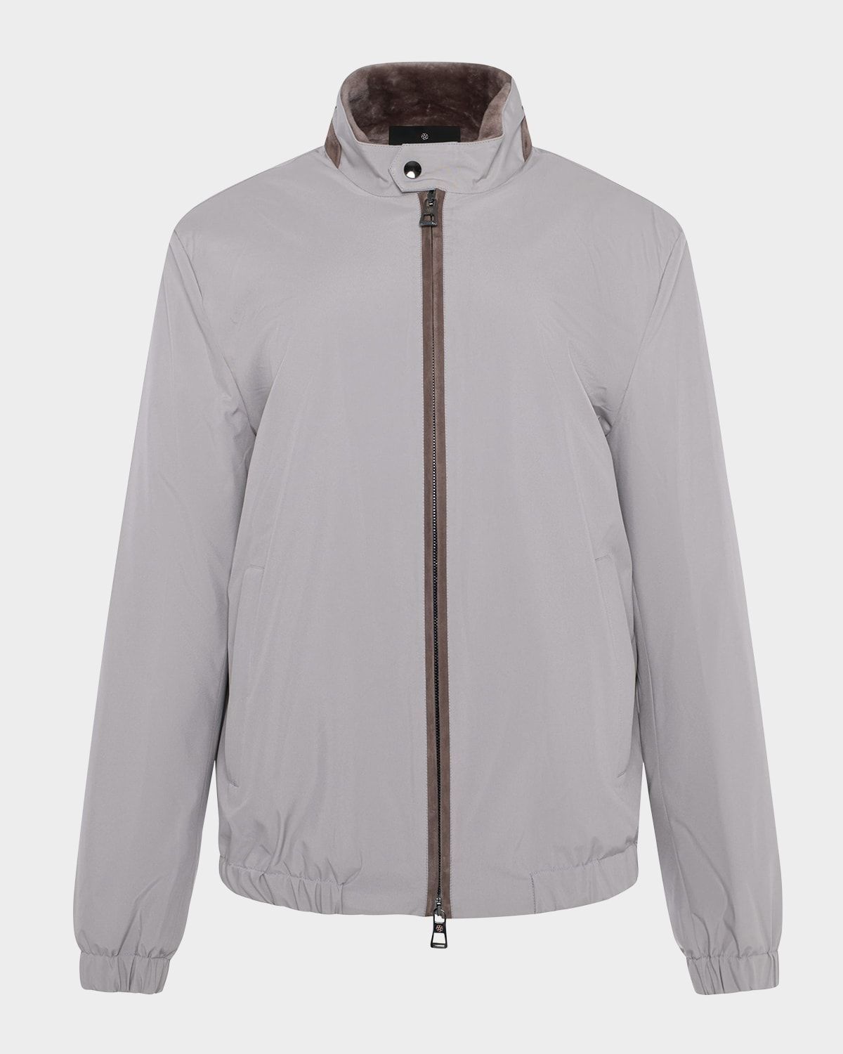 Men & apos;s Lamb Shearling Lined Bomber Jacket