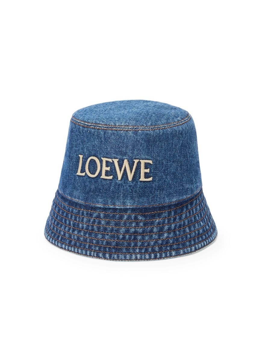 LOEWE Men's LOEWE x Paula's Ibiza Denim Bucket Hat - Denim Blue - Size Large