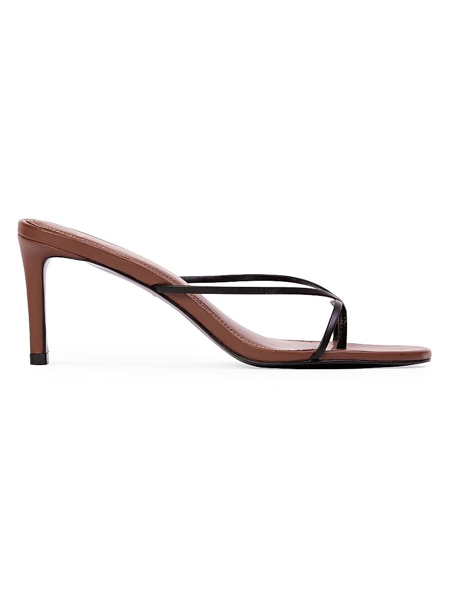 Women's Jade 65MM Leather Sandals - Chestnut Leather - Size 12